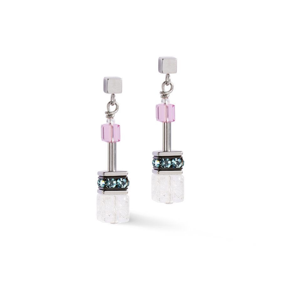 Boucles d'oreilles GeoCUBE® Iconic Precious rose-lilas