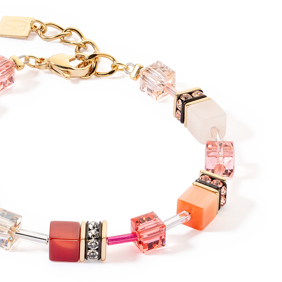 Bracelet GeoCUBE® Iconic Precious rouge-beige