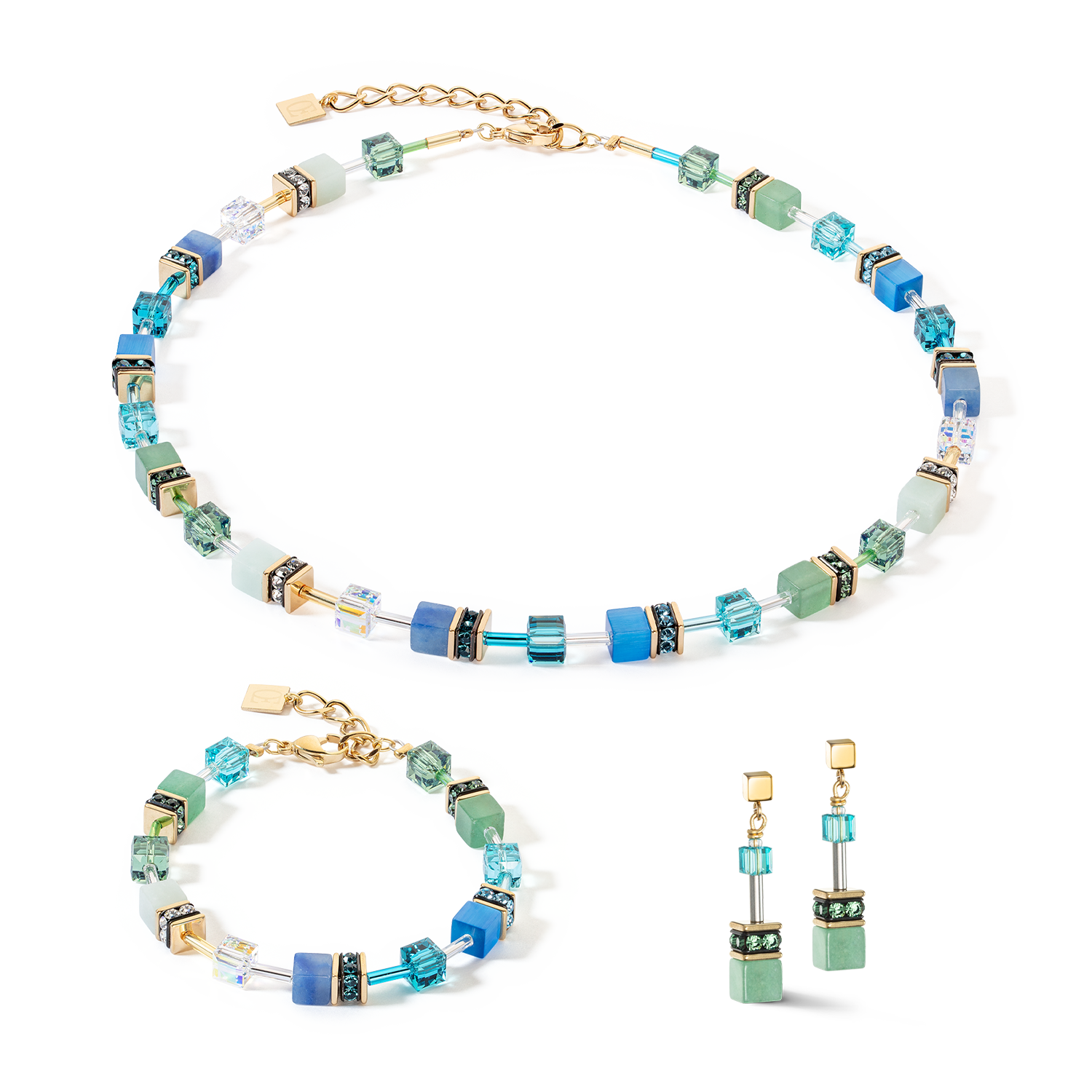 Bracelet GeoCUBE® Iconic Precious vert-turquoise