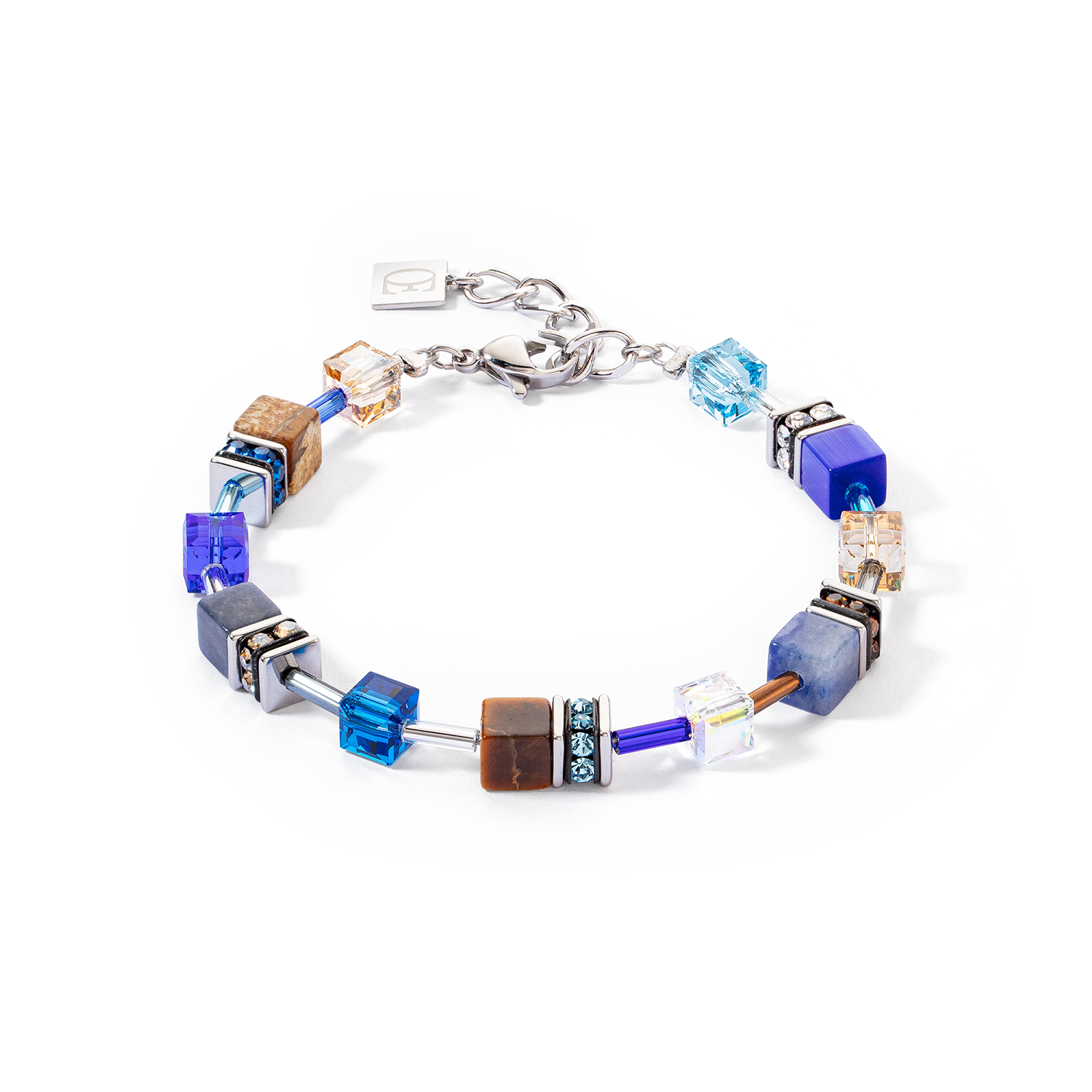 Bracelet GeoCUBE® Iconic Precious bleu-brun