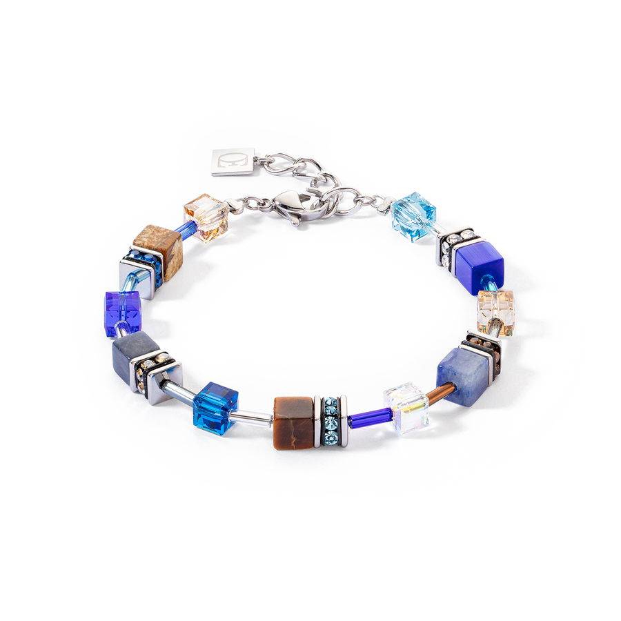 Bracelet GeoCUBE® Iconic Precious bleu-brun