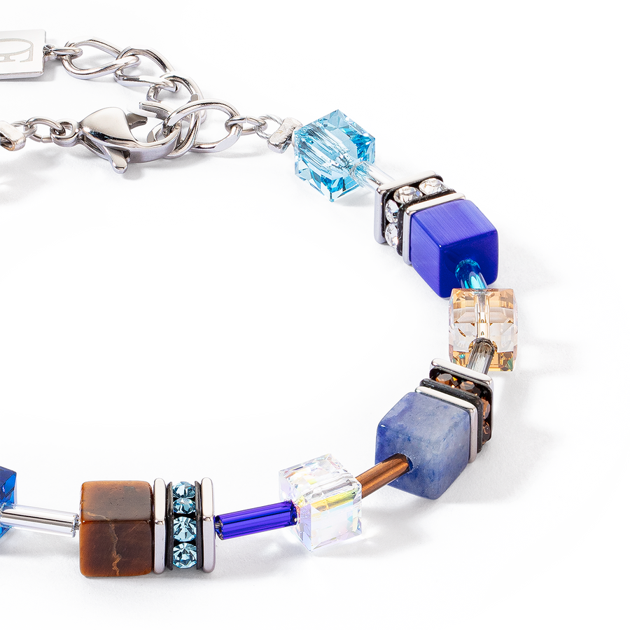 Bracelet GeoCUBE® Iconic Precious bleu-brun