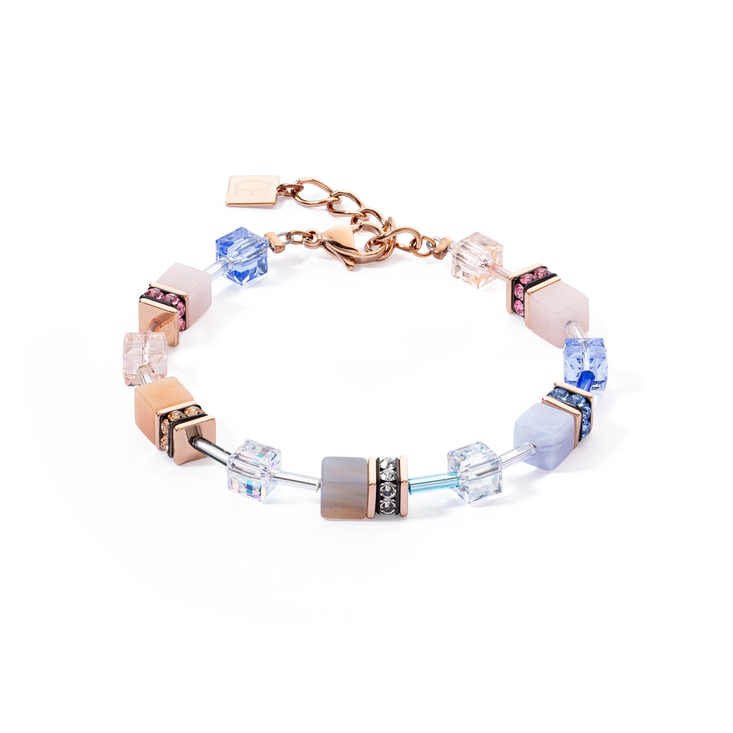 Bracelet GeoCUBE® Iconic Precious bleu clair-beige