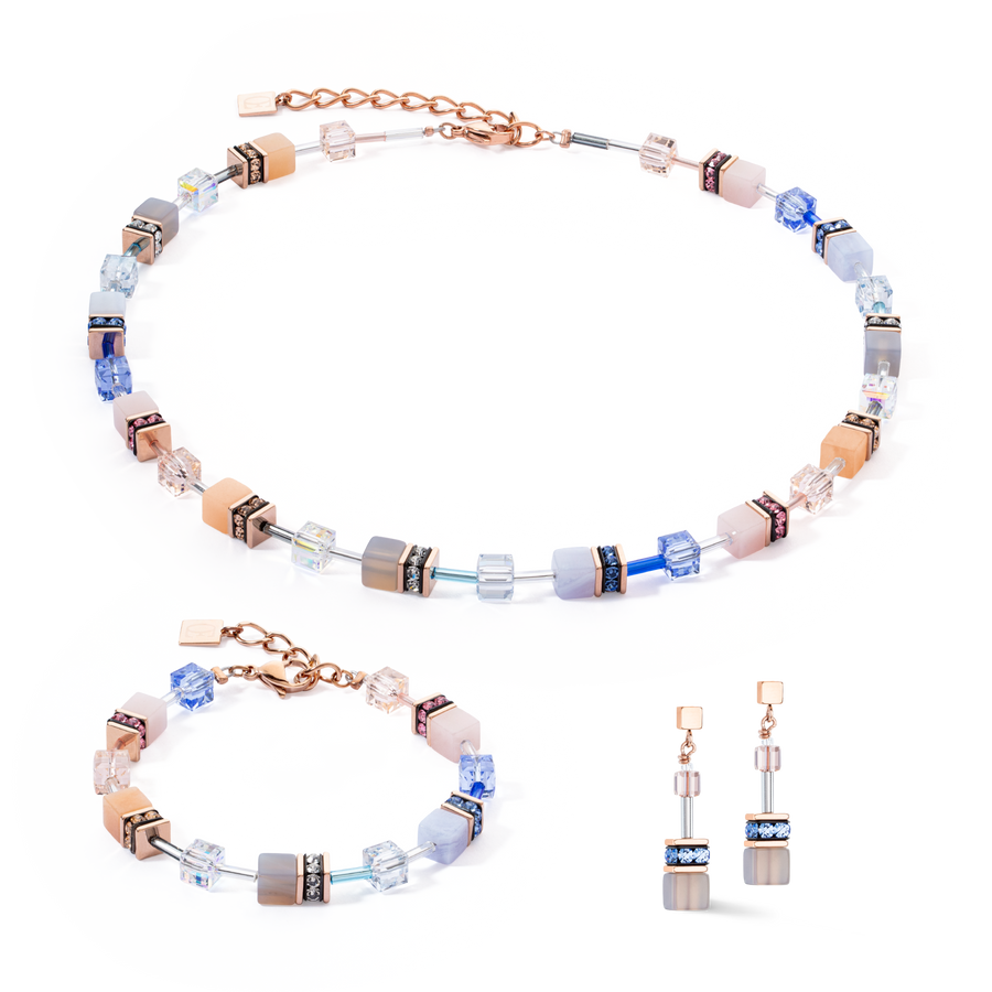 Bracelet GeoCUBE® Iconic Precious bleu clair-beige