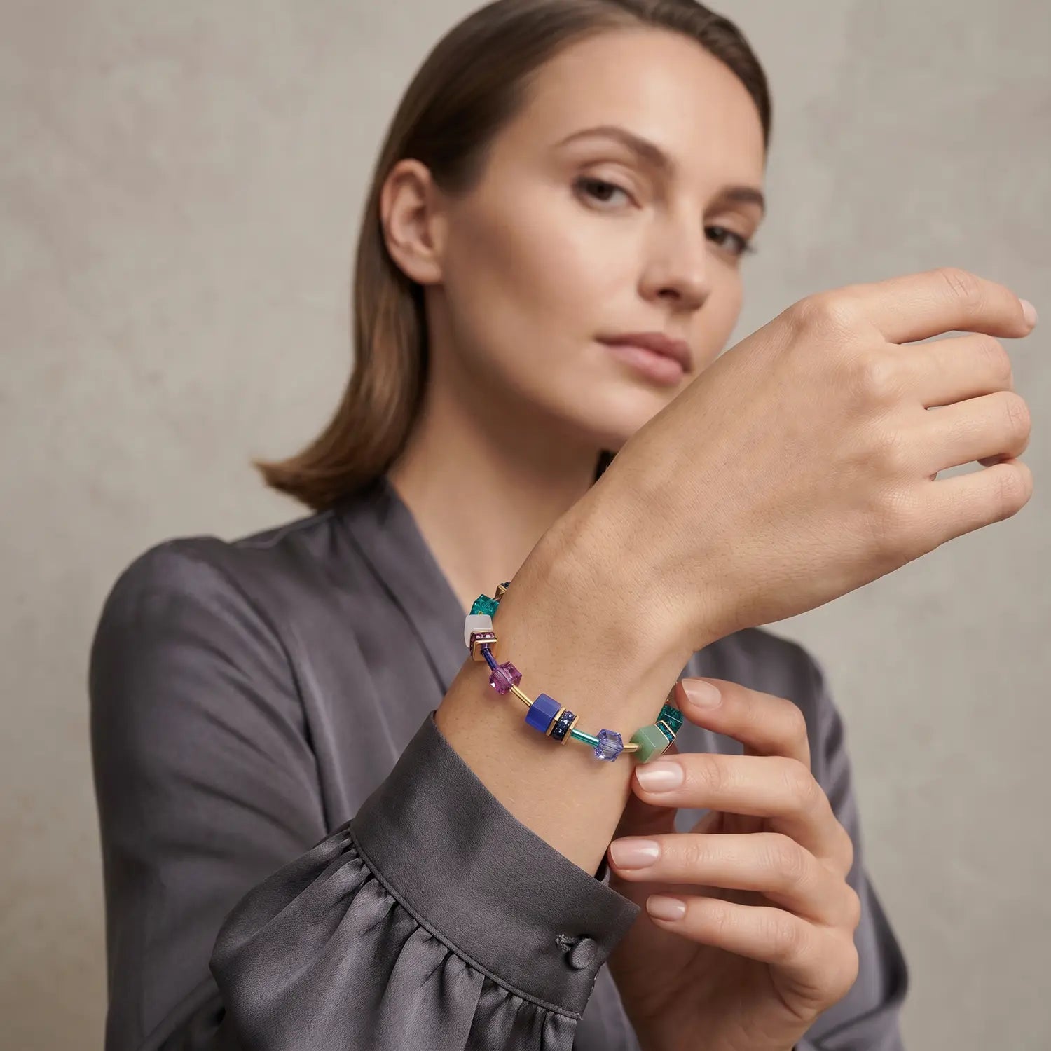 COEUR DE LION Bracelet GeoCUBE® Iconic Precious Gem Harmony – sur mannequin