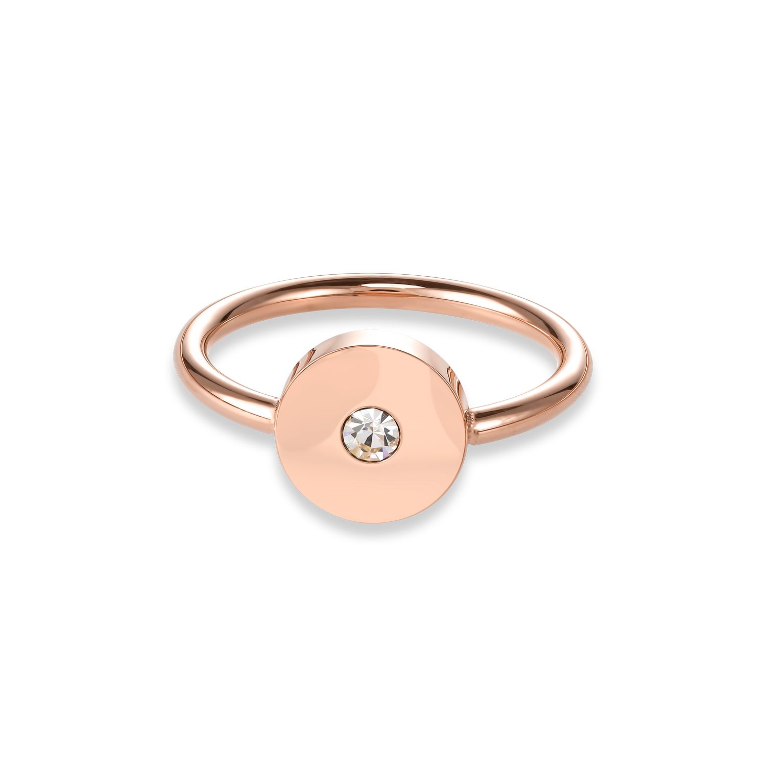 Bague SparklingCOINS acier inoxydable or rose