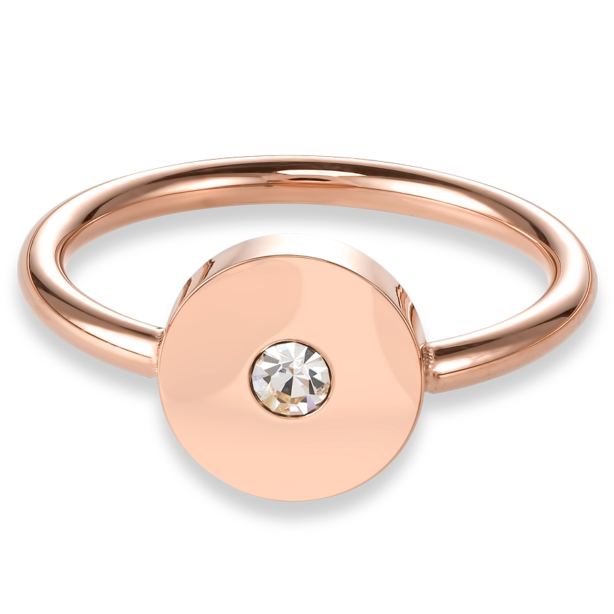 Bague SparklingCOINS acier inoxydable or rose