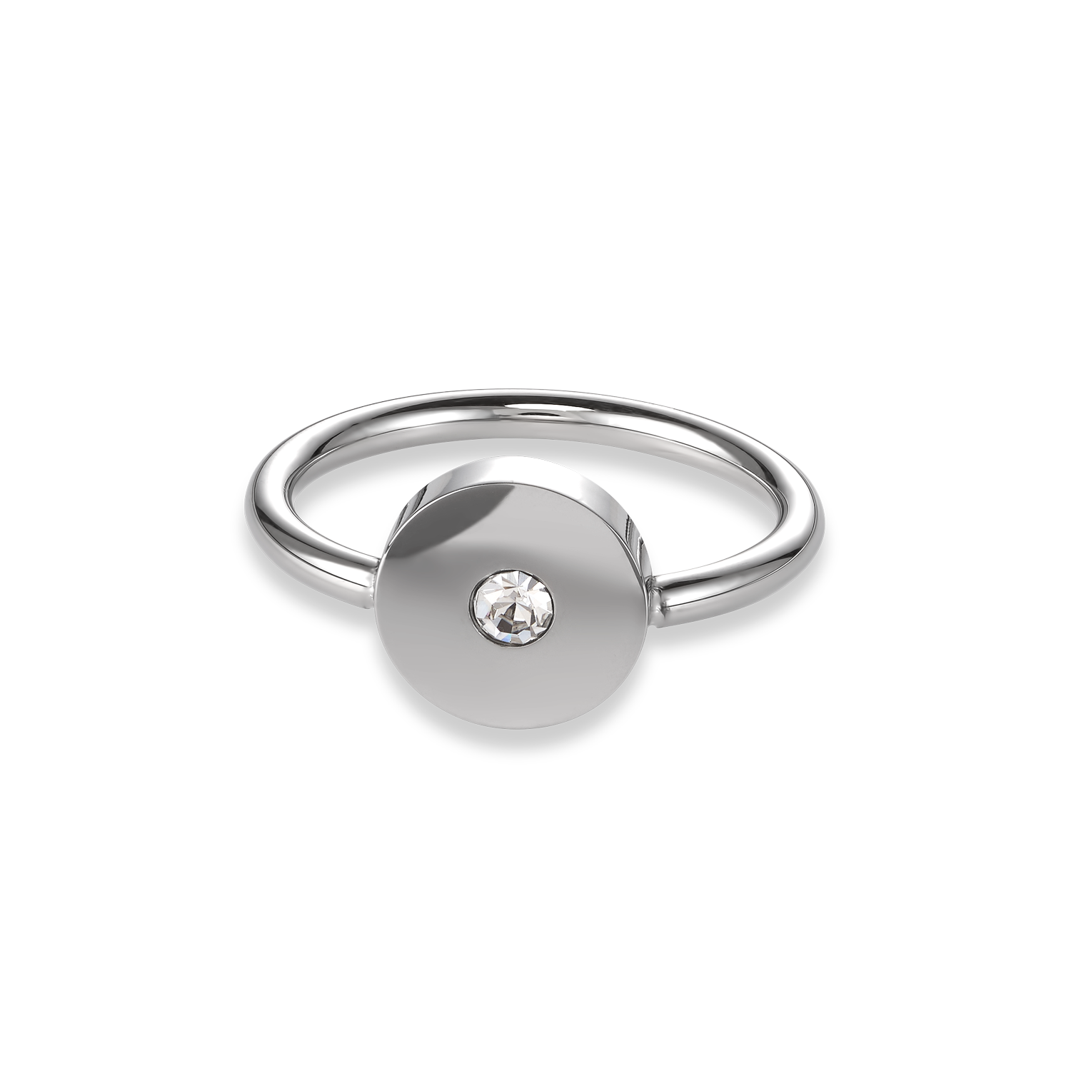 Bague SparklingCOINS acier inoxydable argent