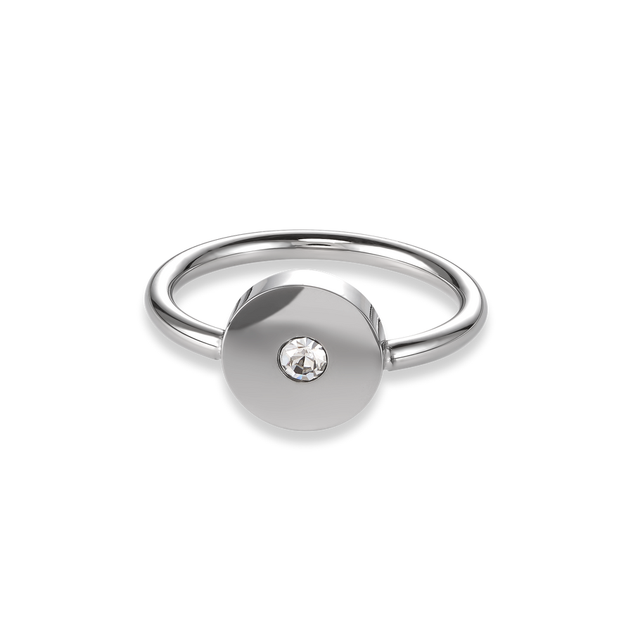 Bague SparklingCOINS acier inoxydable argent