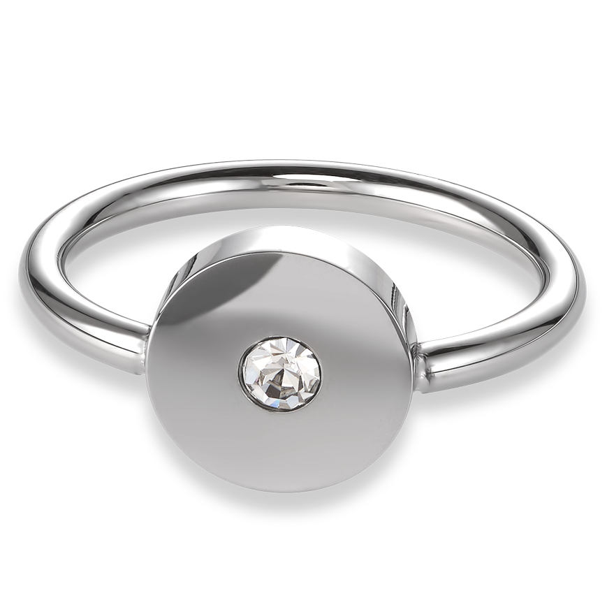 Bague SparklingCOINS acier inoxydable argent