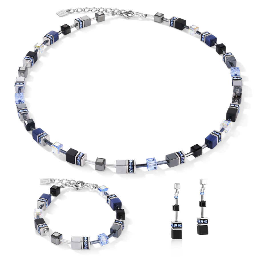 Collier GeoCUBE® medium bleu
