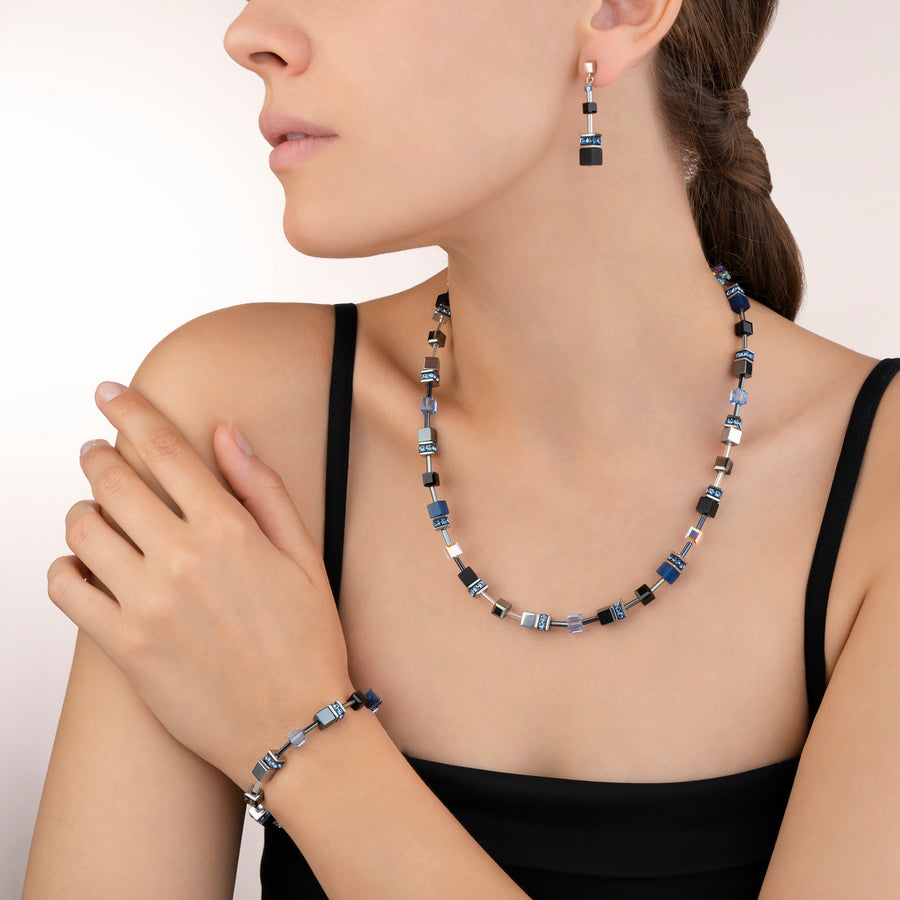 Collier GeoCUBE® medium bleu