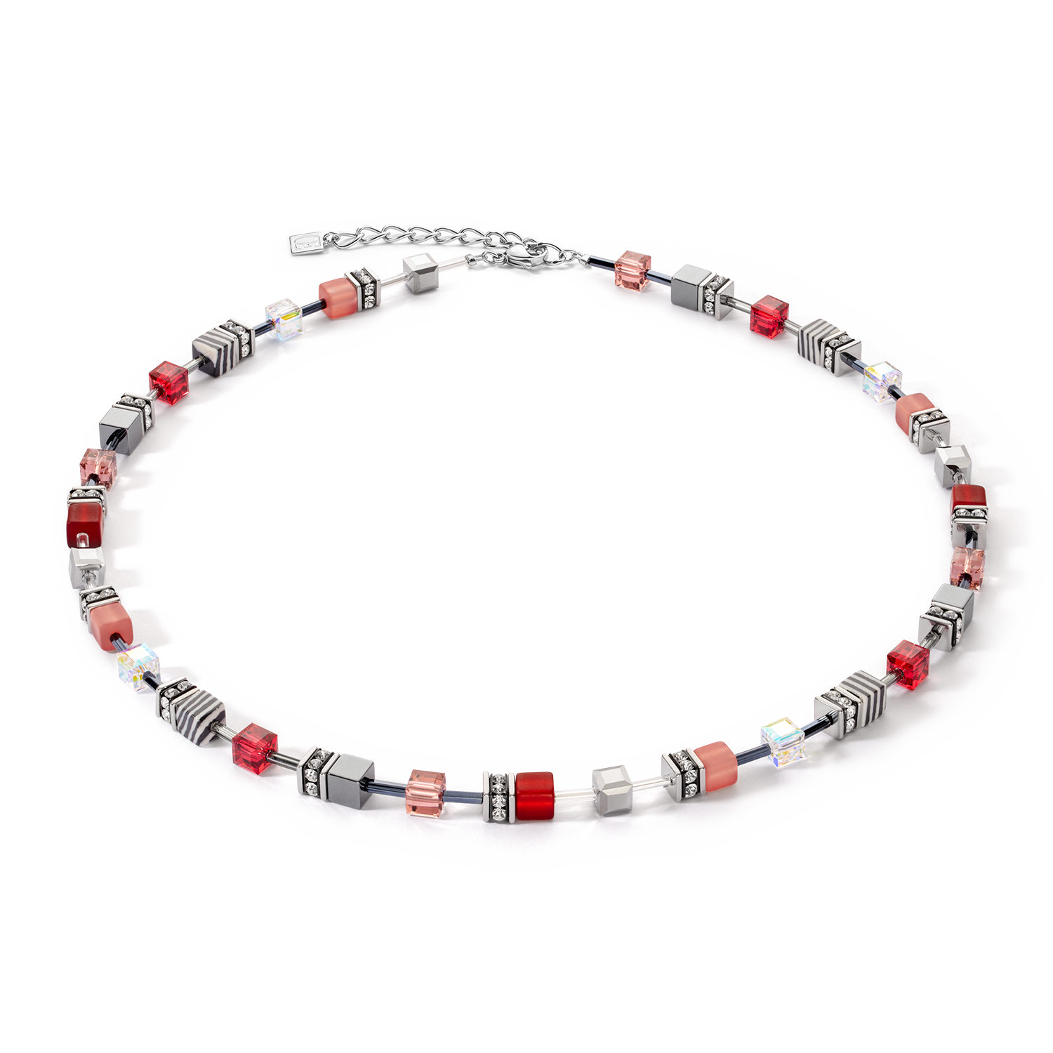 Collier GeoCUBE® Iconic 50 cm rouge