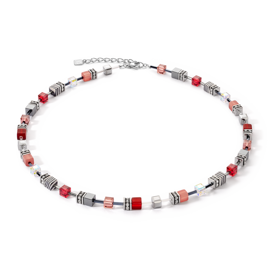 Collier GeoCUBE® Iconic 50 cm rouge