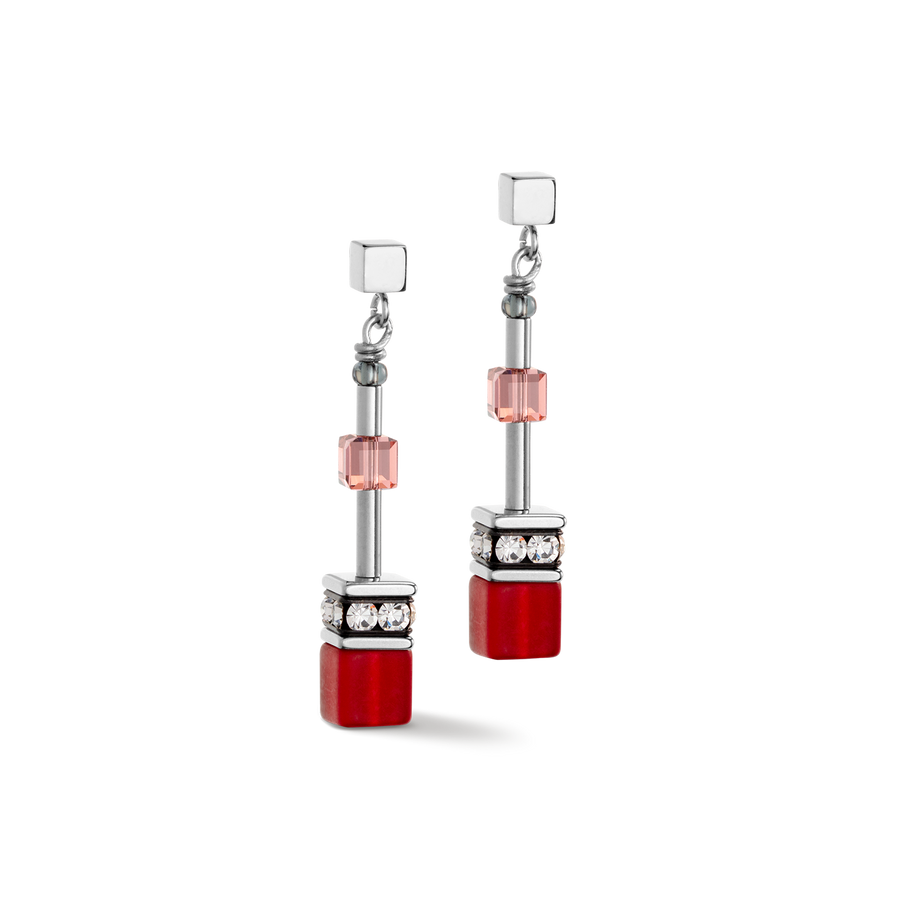 Boucles d'oreille GeoCUBE® Iconic 50 cm rouge