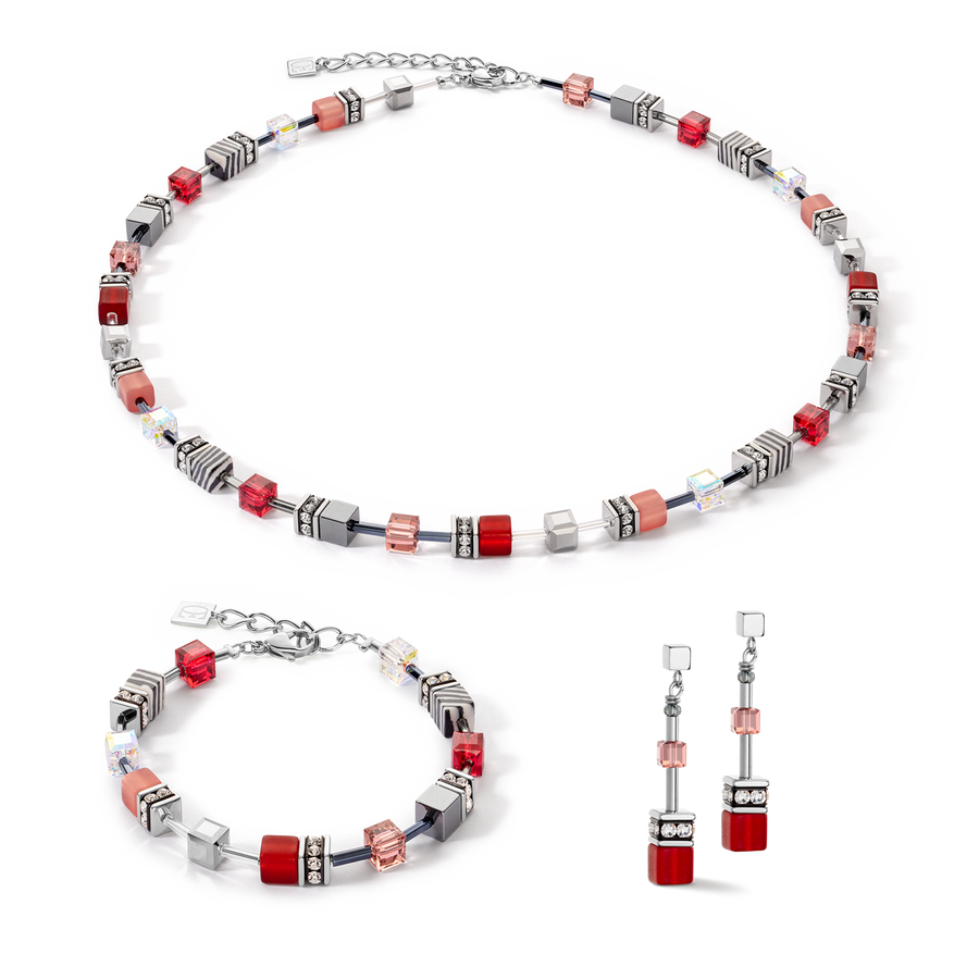 Boucles d'oreille GeoCUBE® Iconic 50 cm rouge