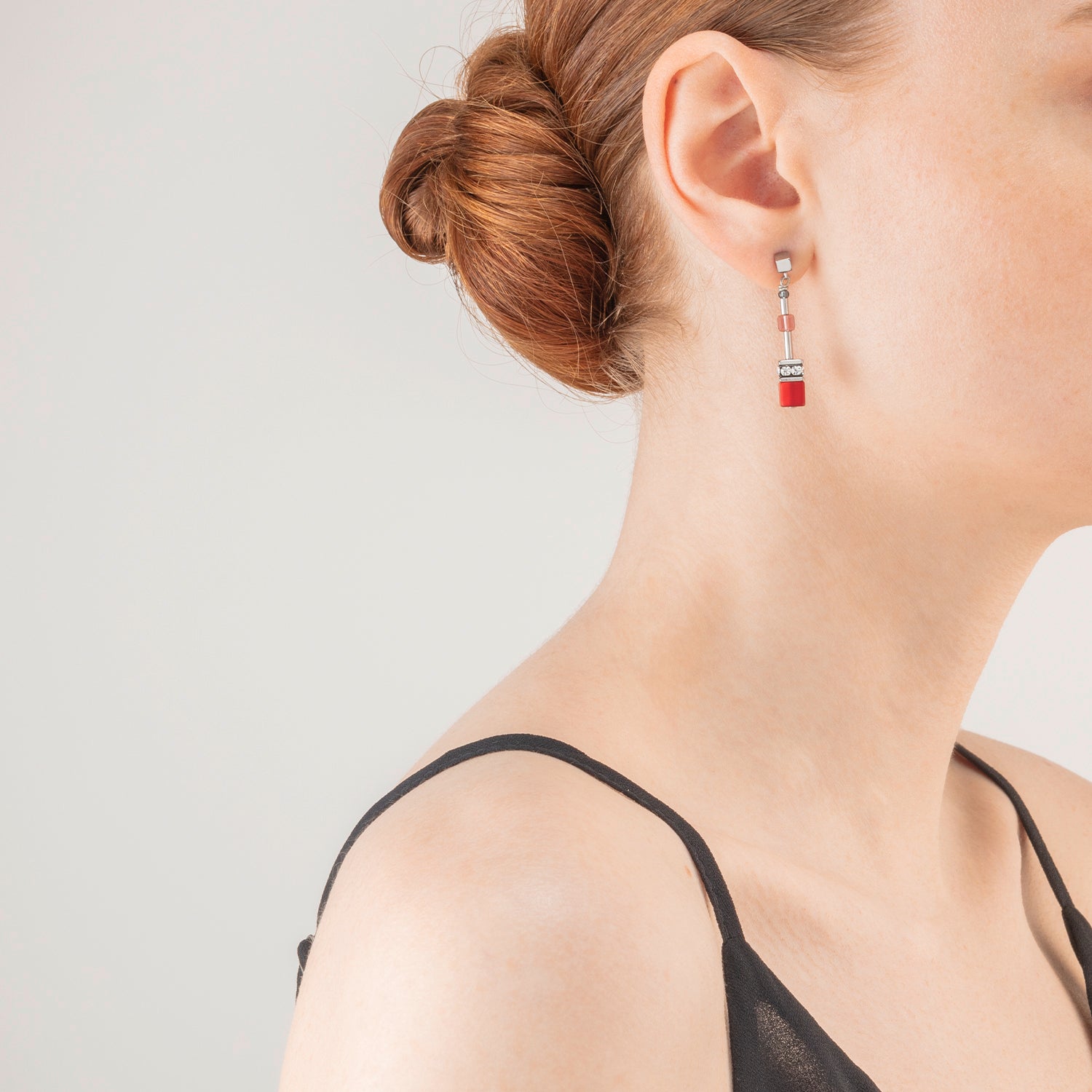 Boucles d'oreille GeoCUBE® Iconic 50 cm rouge