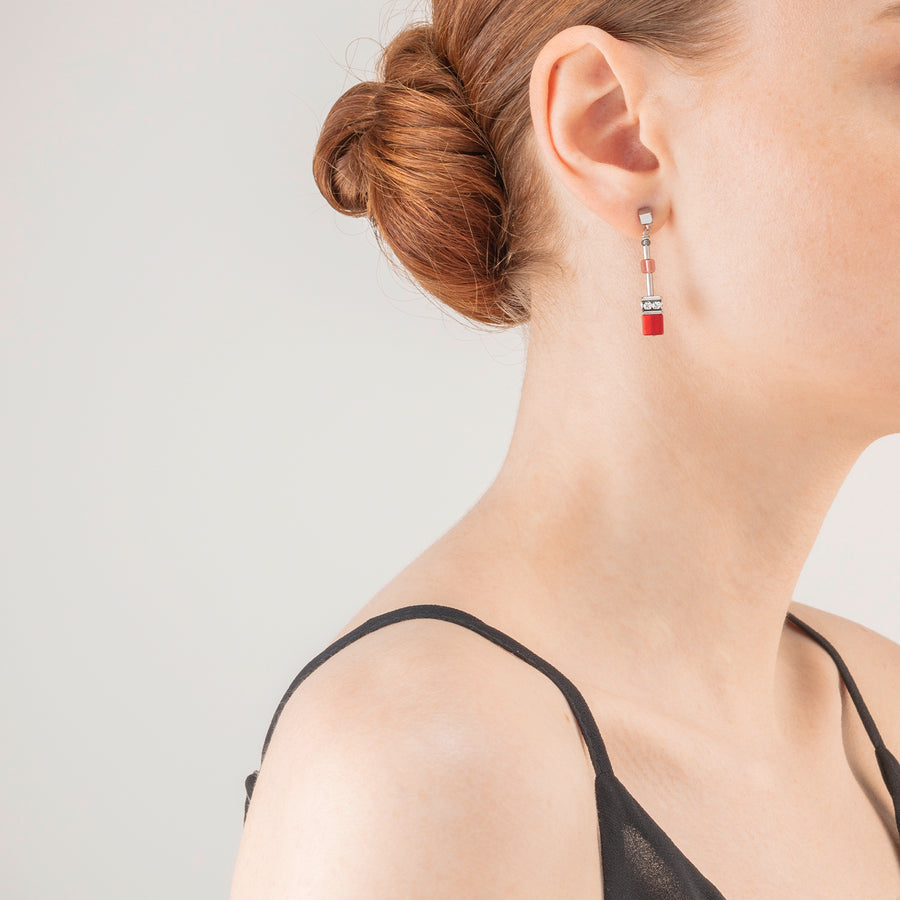 Boucles d'oreille GeoCUBE® Iconic 50 cm rouge
