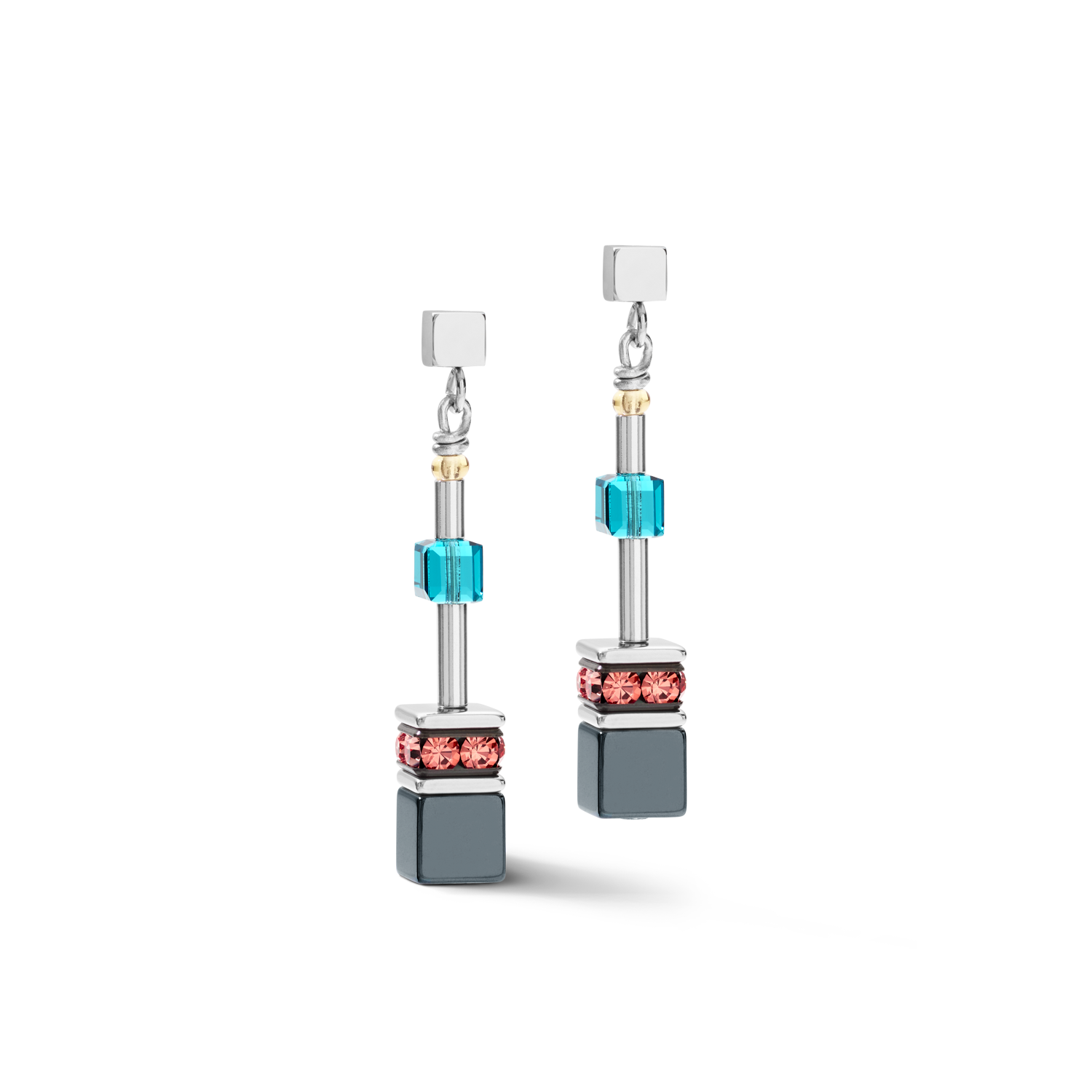 Boucles d'oreille GeoCUBE® medium multicolore rainbow