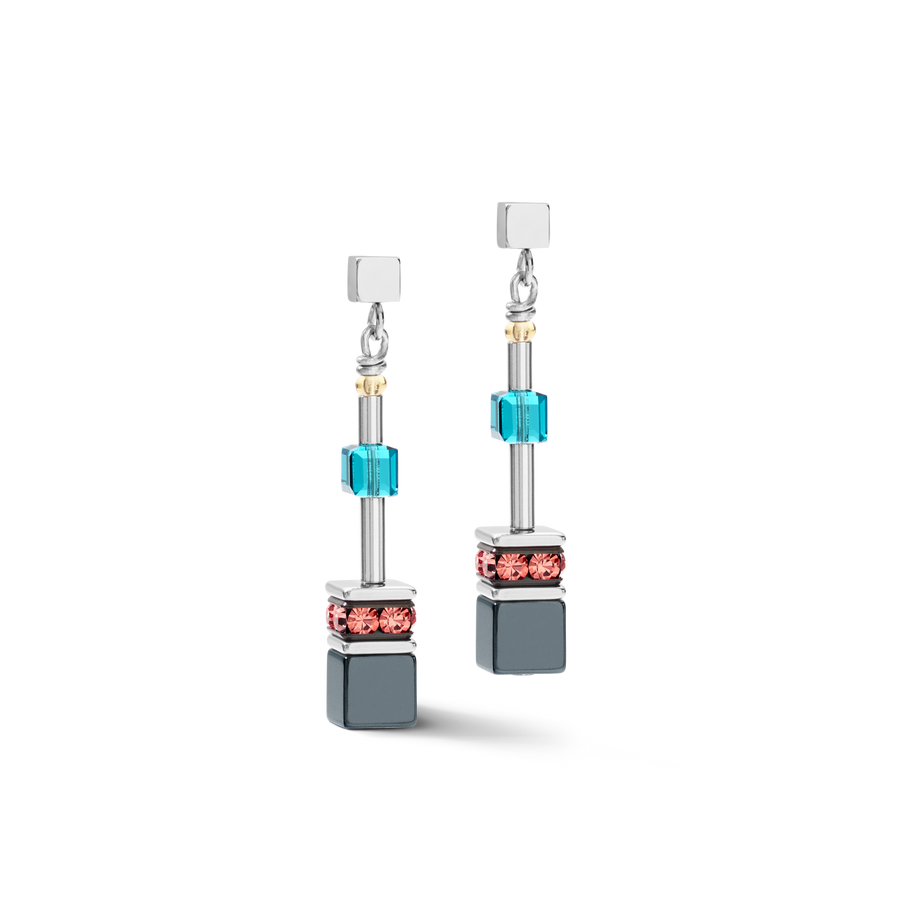 Boucles d'oreille GeoCUBE® medium multicolore rainbow