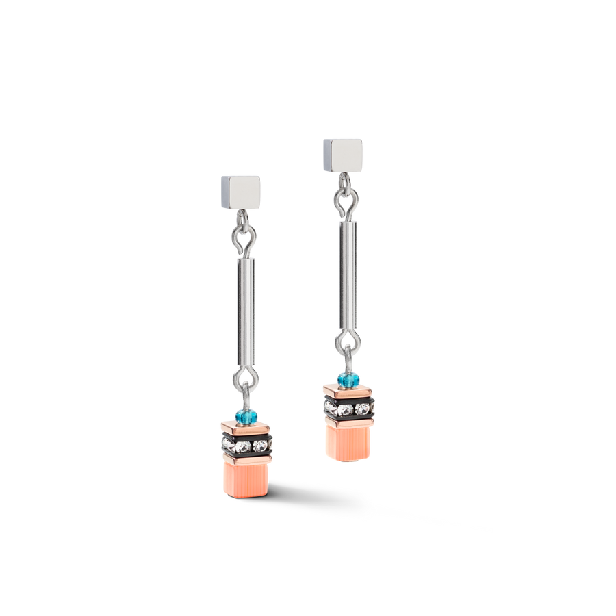 Earrings GeoCUBE® minimalist frontline multicolour motion