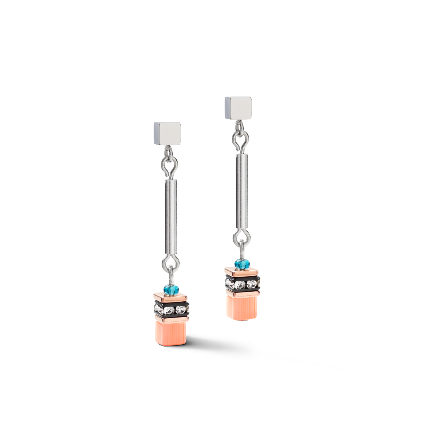 Earrings GeoCUBE® minimalist frontline multicolour motion