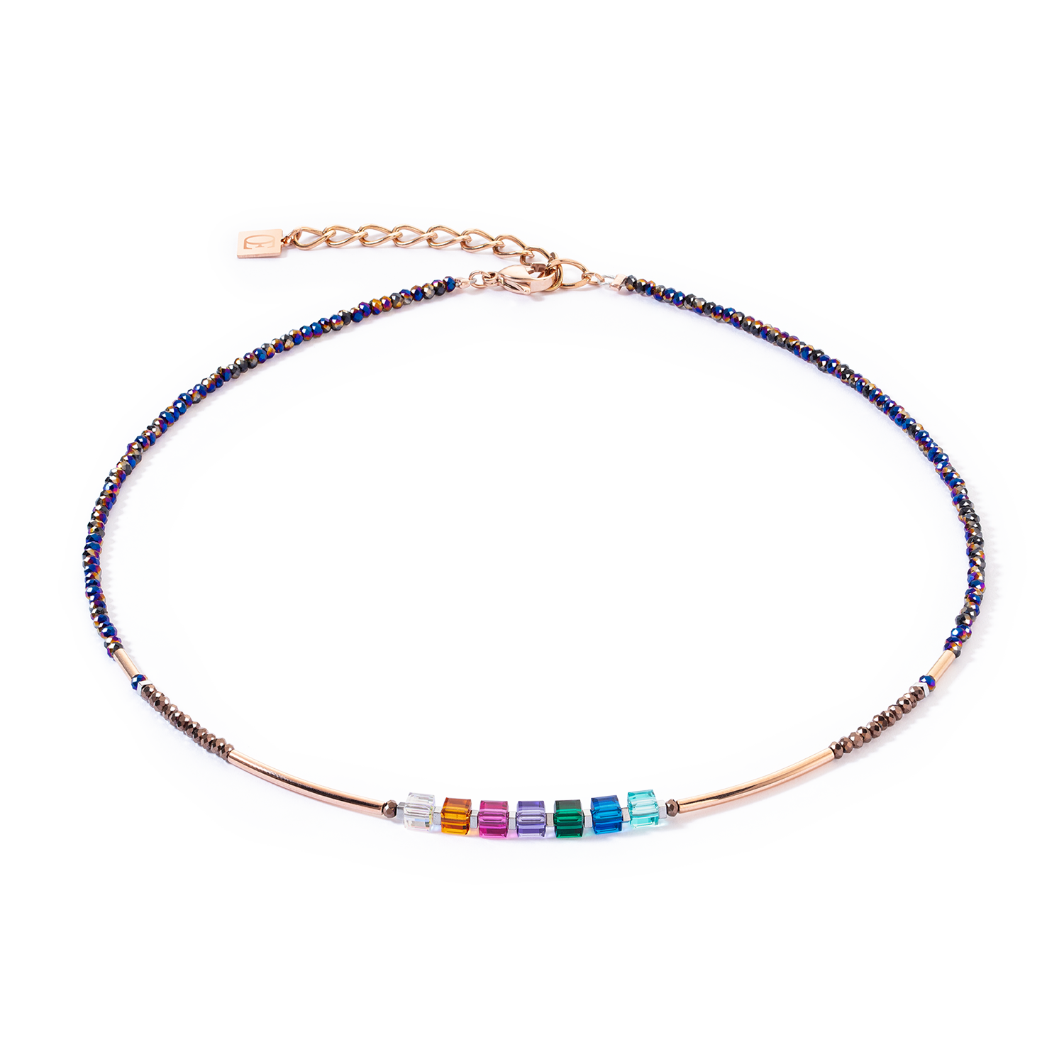 Collier Cube Story Minimalistic Sparkling Multicolore Automne