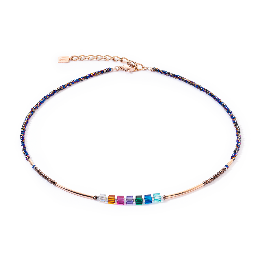 Collier Cube Story Minimalistic Sparkling Multicolore Automne