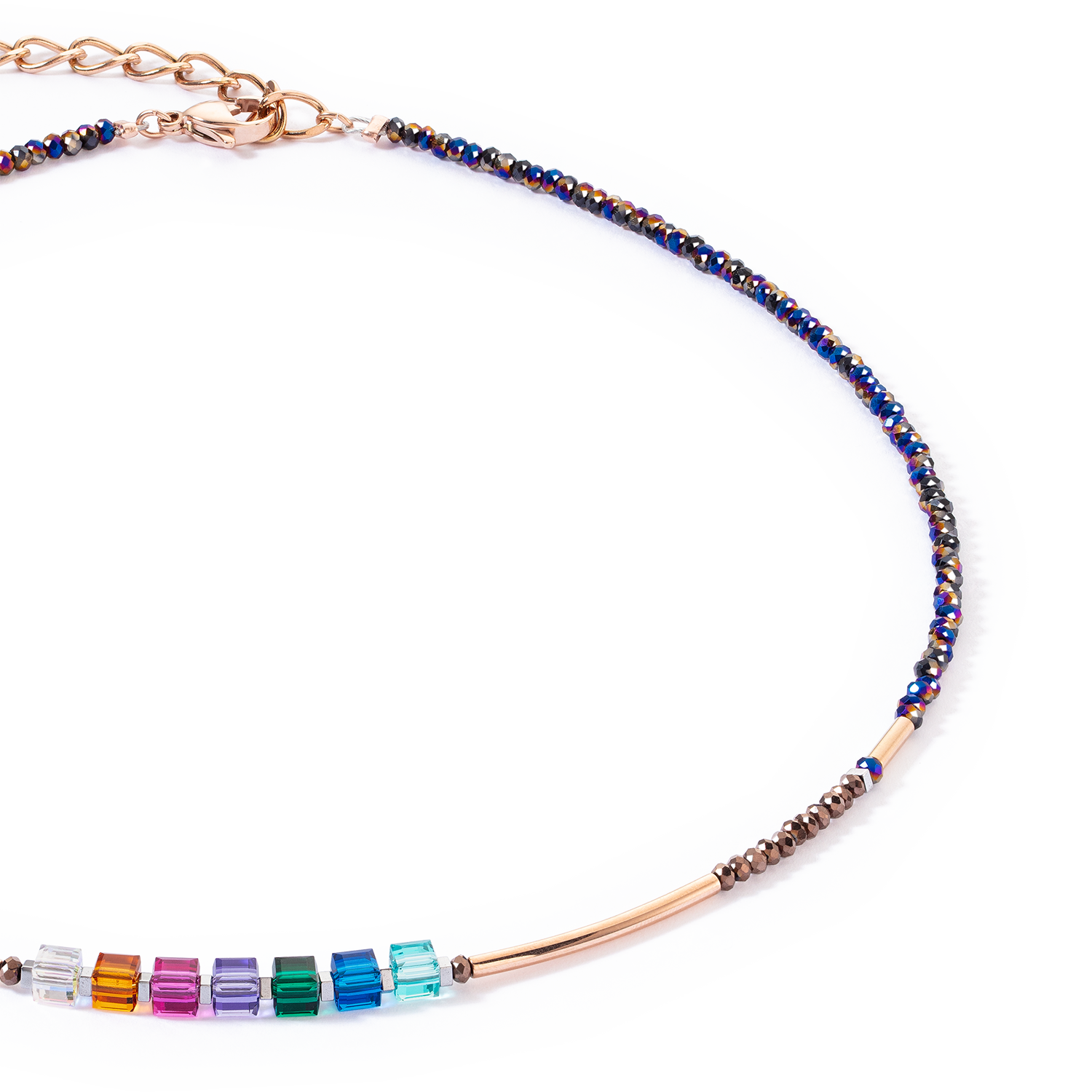 Collier Cube Story Minimalistic Sparkling Multicolore Automne