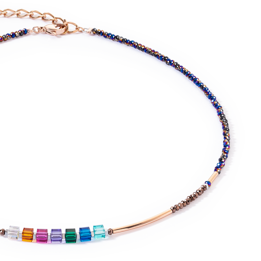 Collier Cube Story Minimalistic Sparkling Multicolore Automne