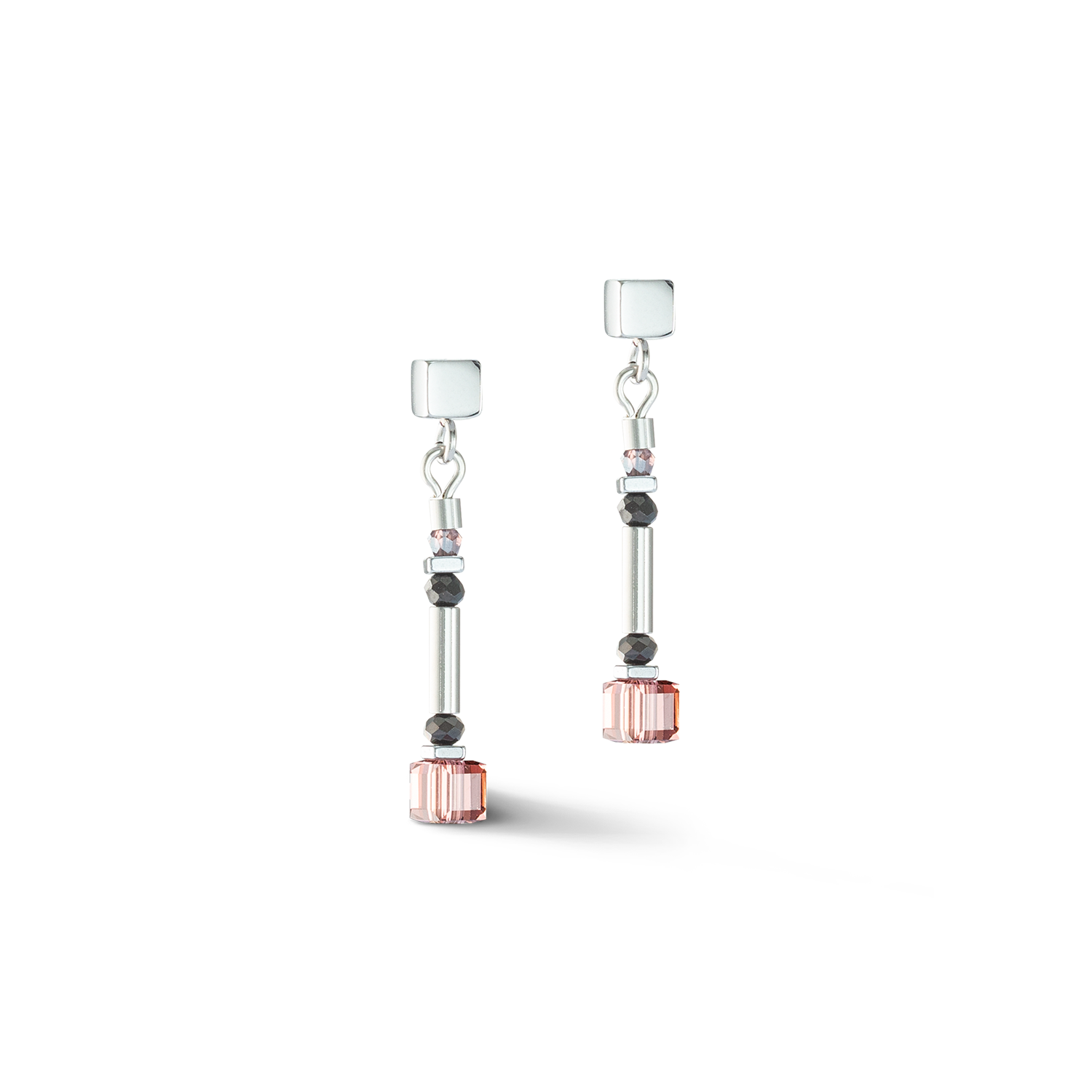Boucles d'oreille Cube Story Minimalistic Sparkling Multicolour Art Nouveau