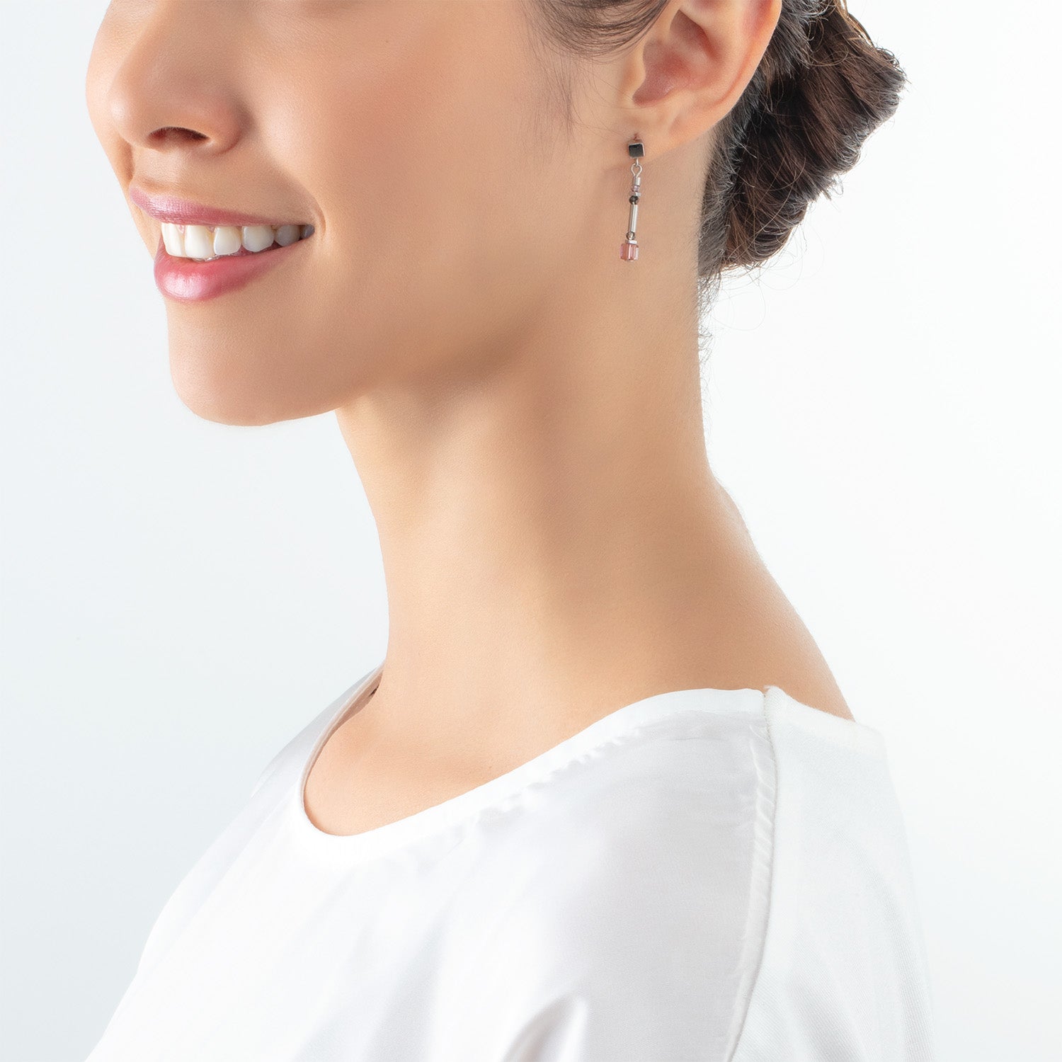 Boucles d'oreille Cube Story Minimalistic Sparkling Multicolour Art Nouveau