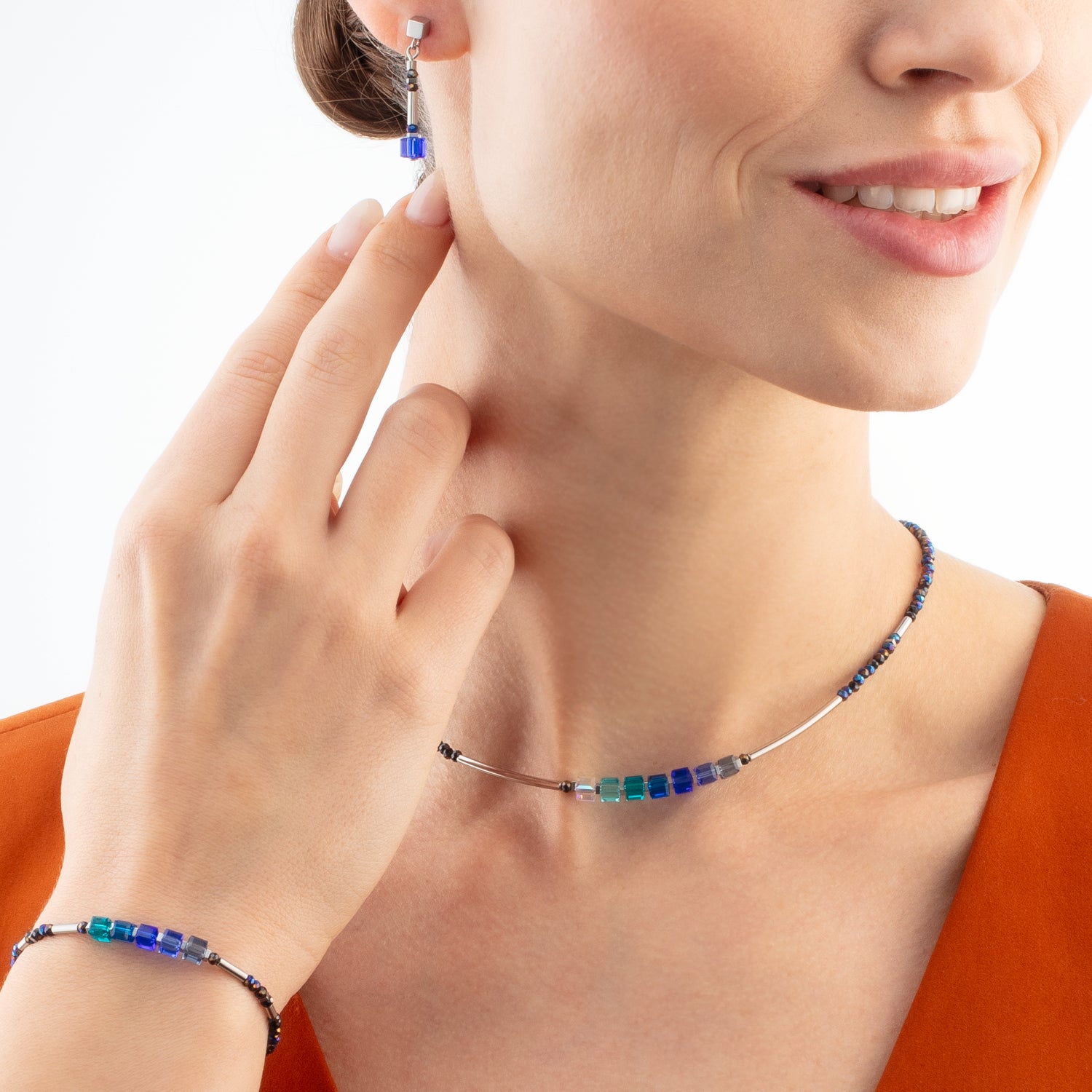 Bracelet Cube Story Minimalistic Sparkling bleu