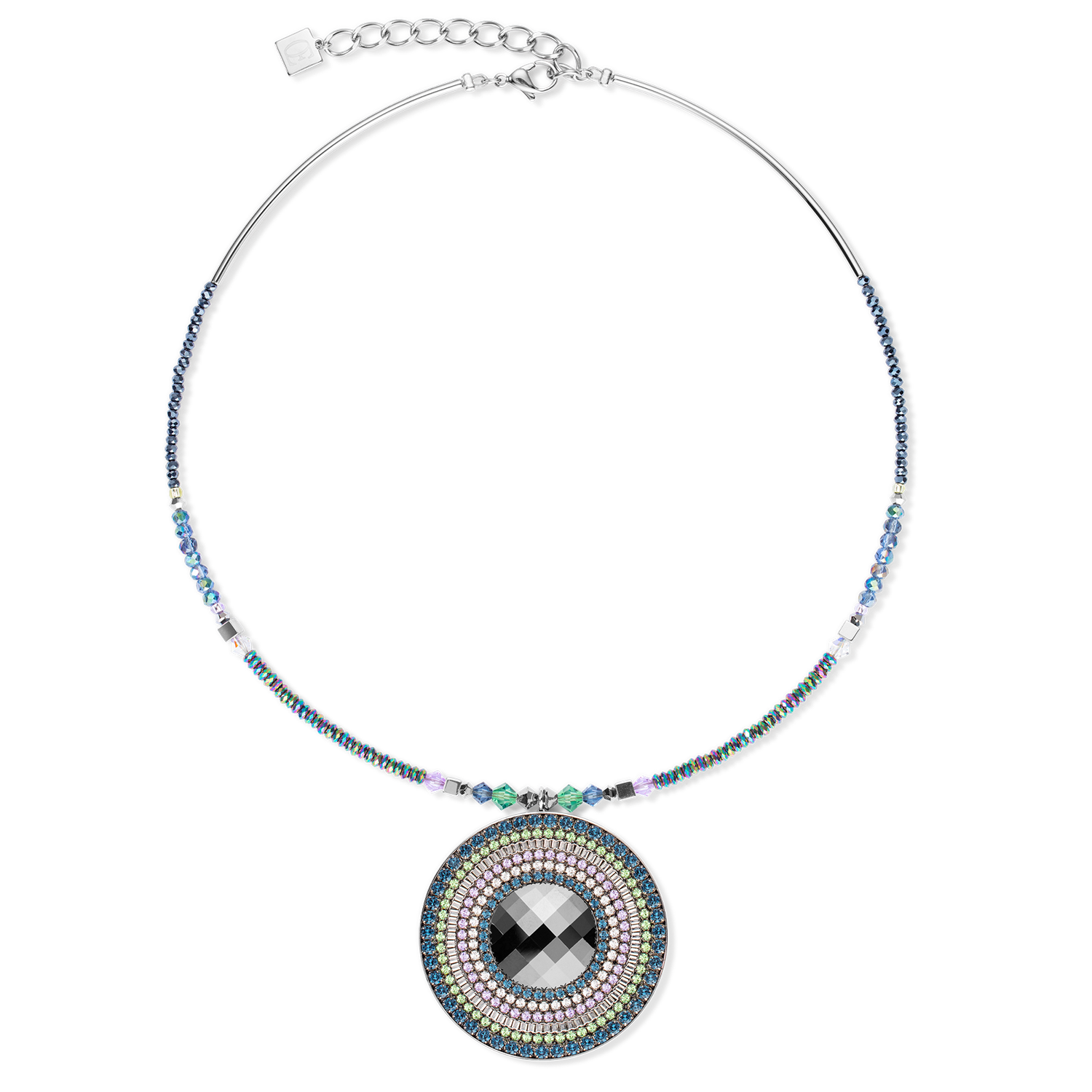 Collier Amulette Statement vert foncé