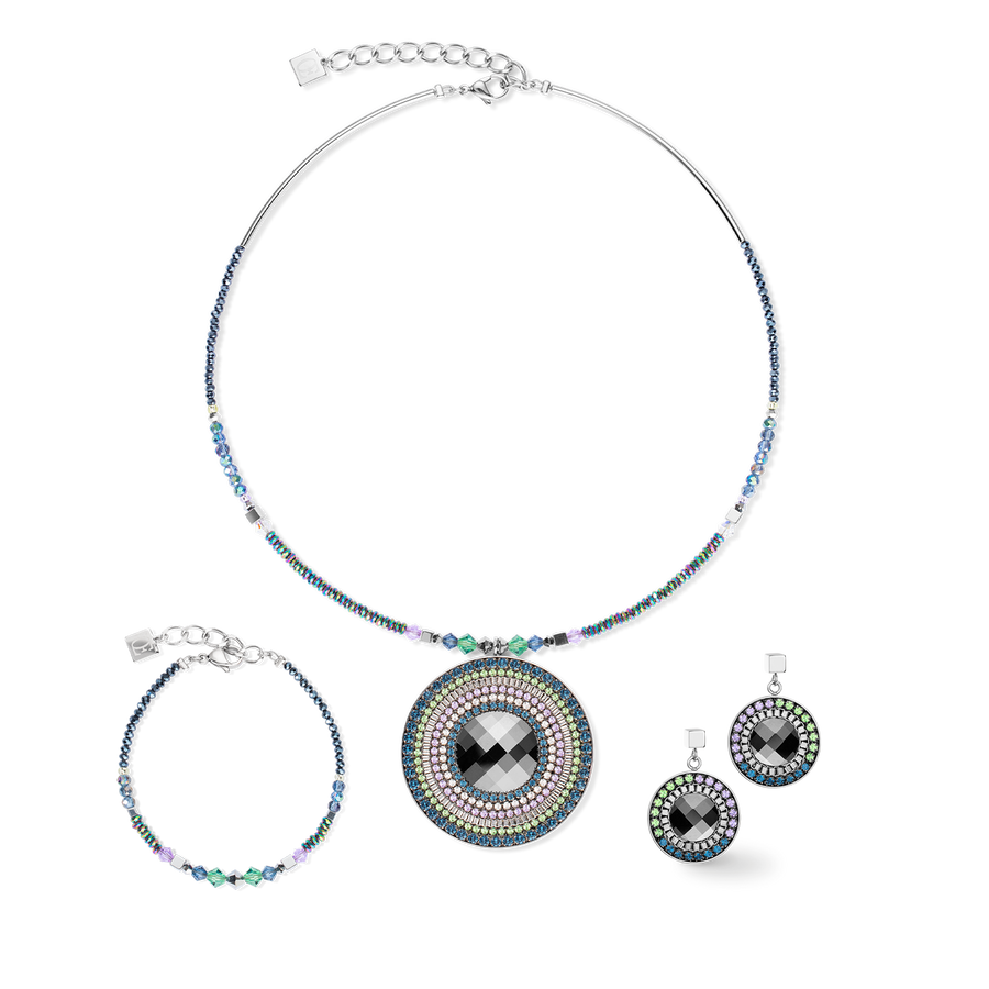 Collier Amulette Statement vert foncé