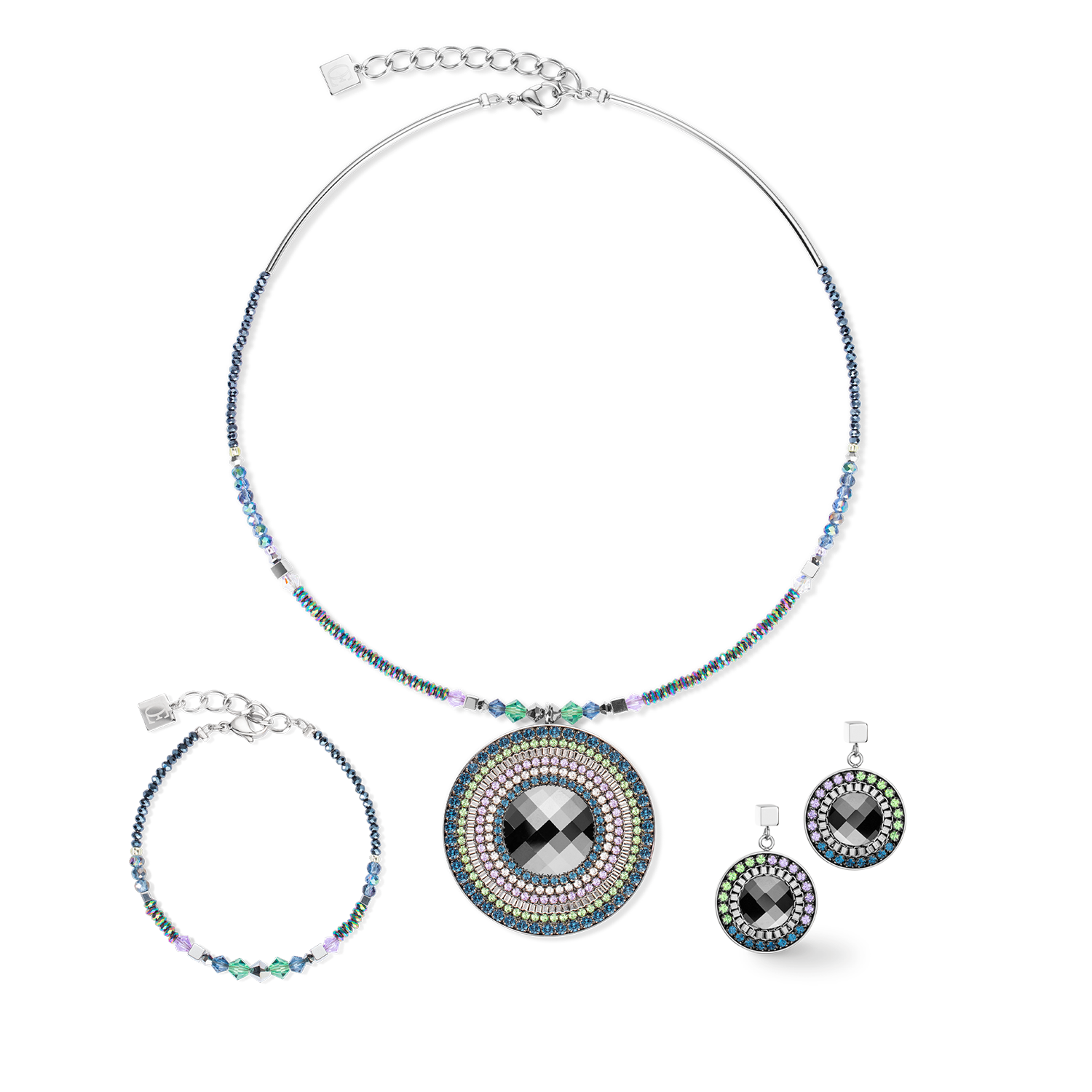 Collier Amulette Statement vert foncé