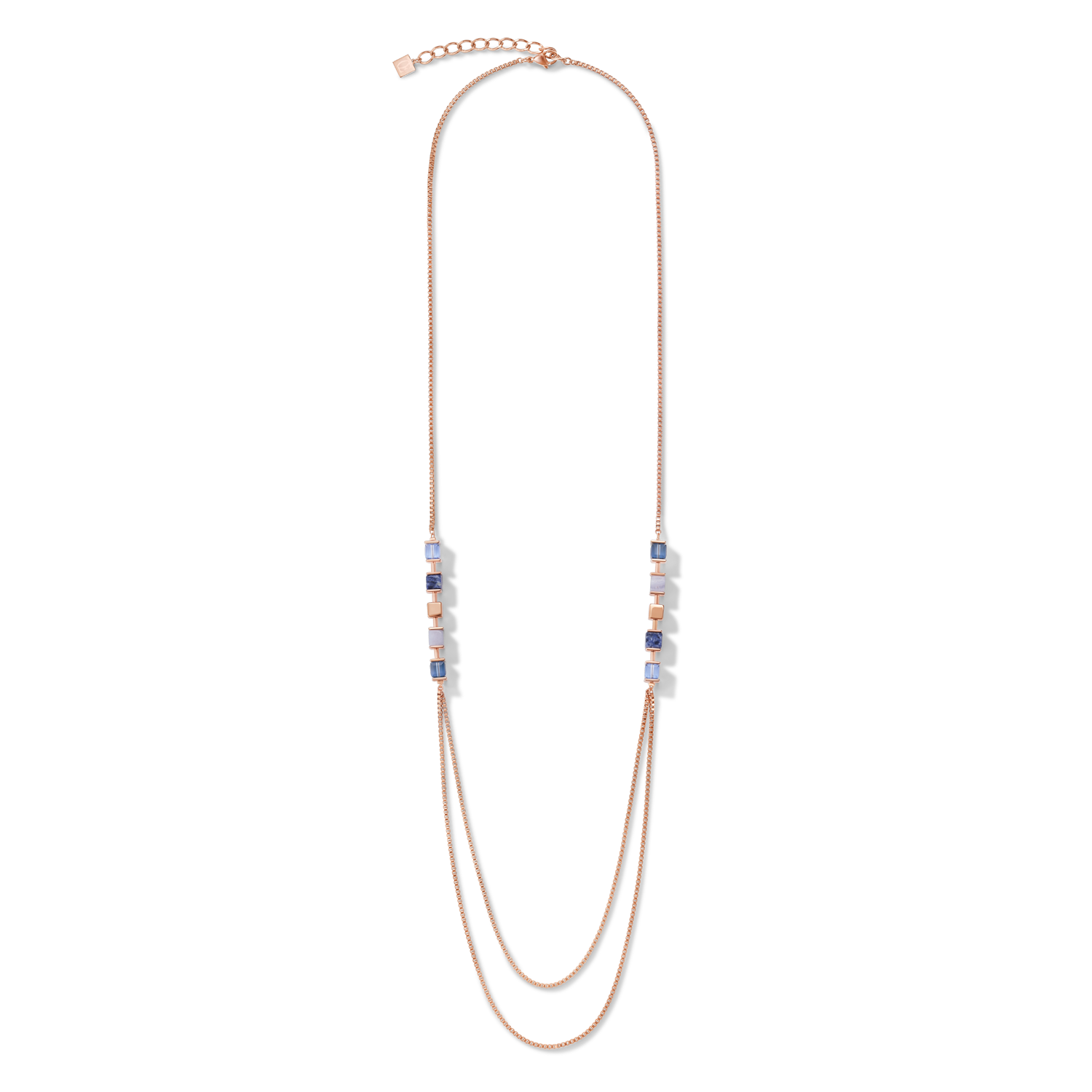 Collier GeoCUBE® & chaîne large bleu