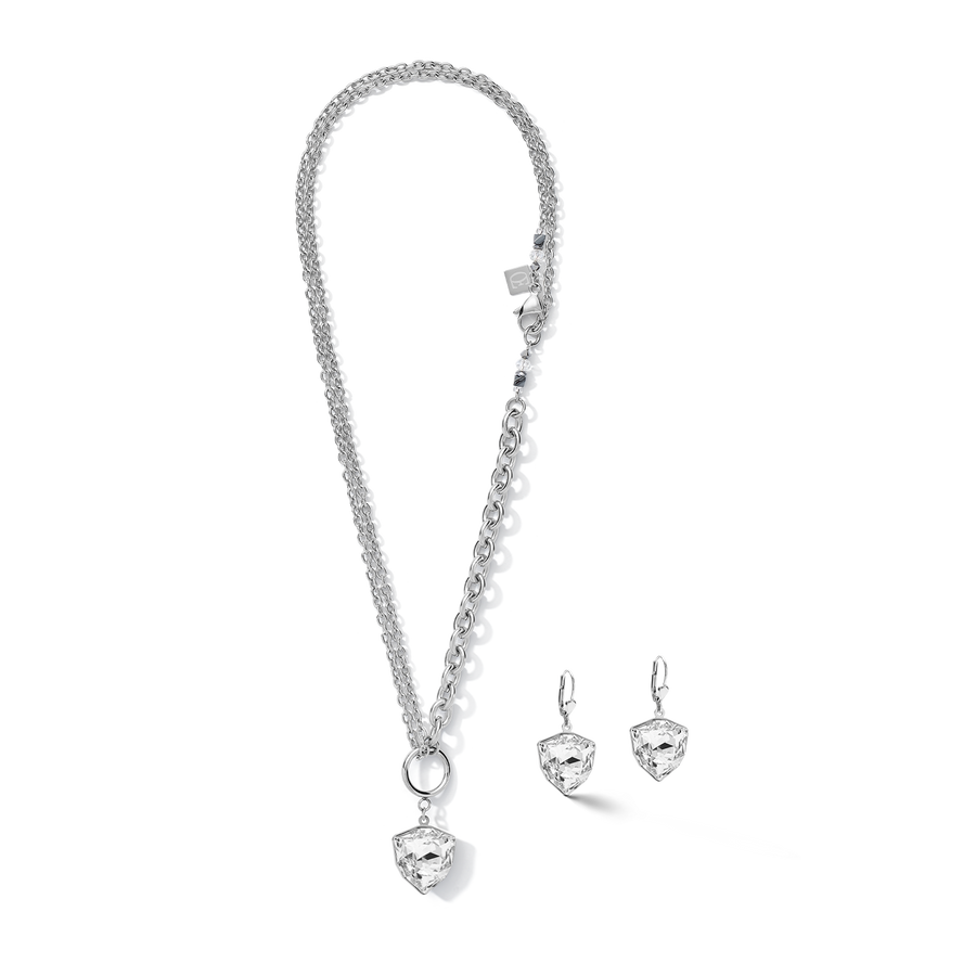 Collier Magic crystal & chunky chain cristal