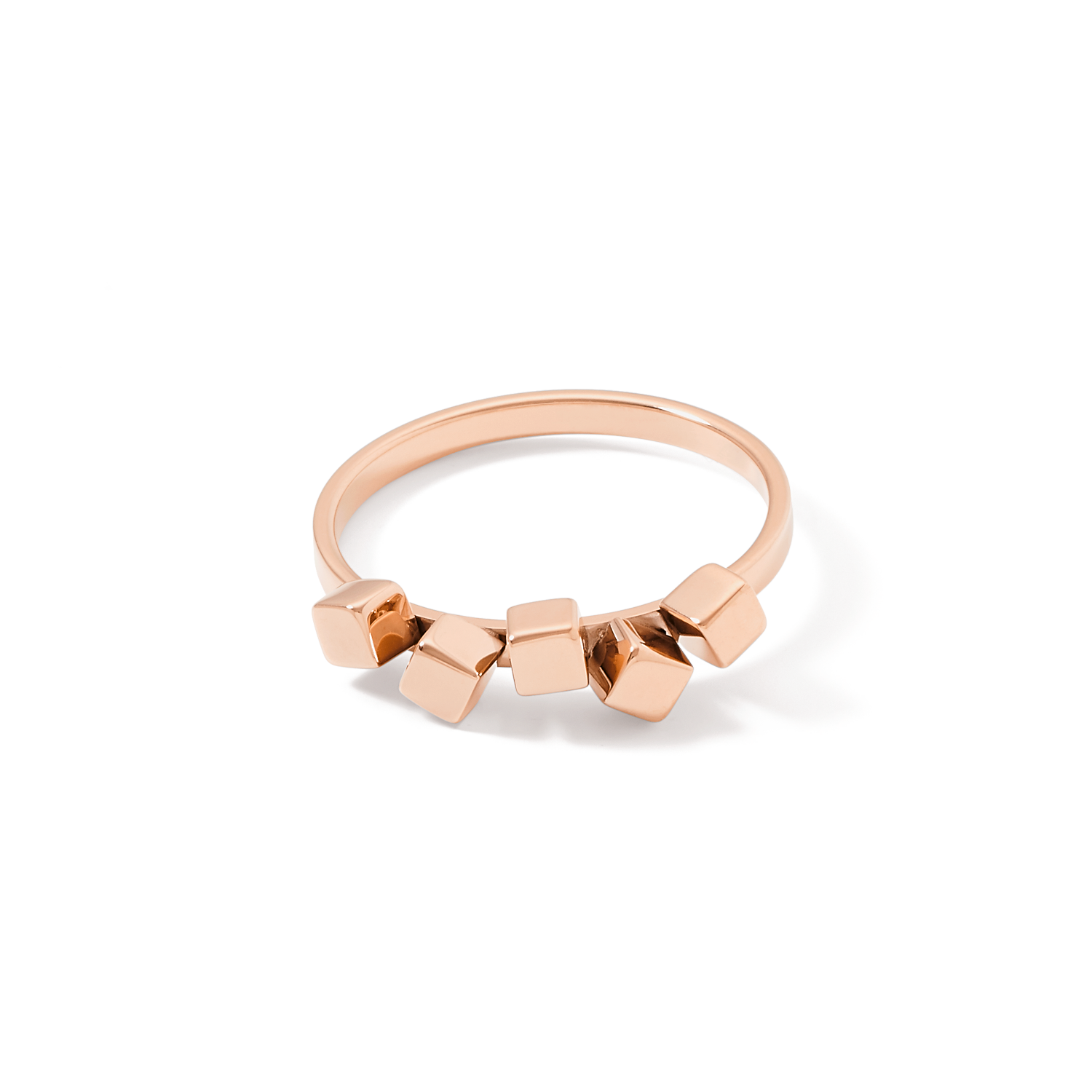 Bague Dancing GeoCUBE® small acier or rose