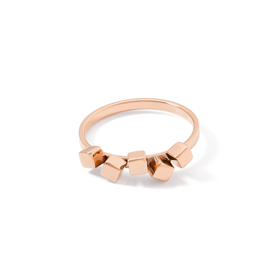 Bague Dancing GeoCUBE® small acier or rose