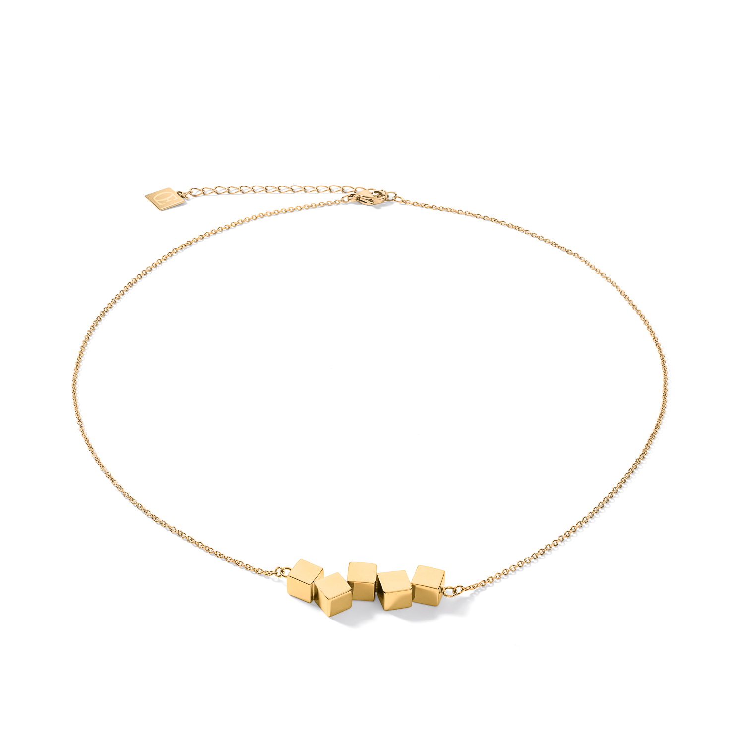 Collier Dancing GeoCUBE® acier or
