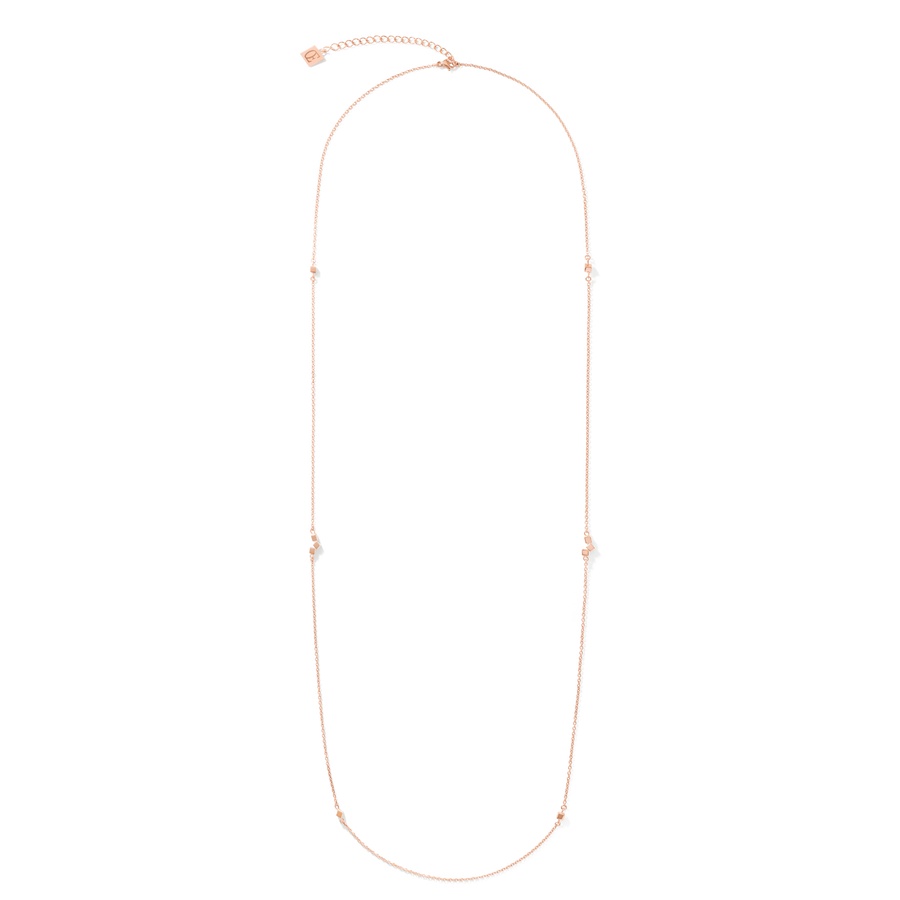 Collier Dancing GeoCUBE® small chain long acier or rose