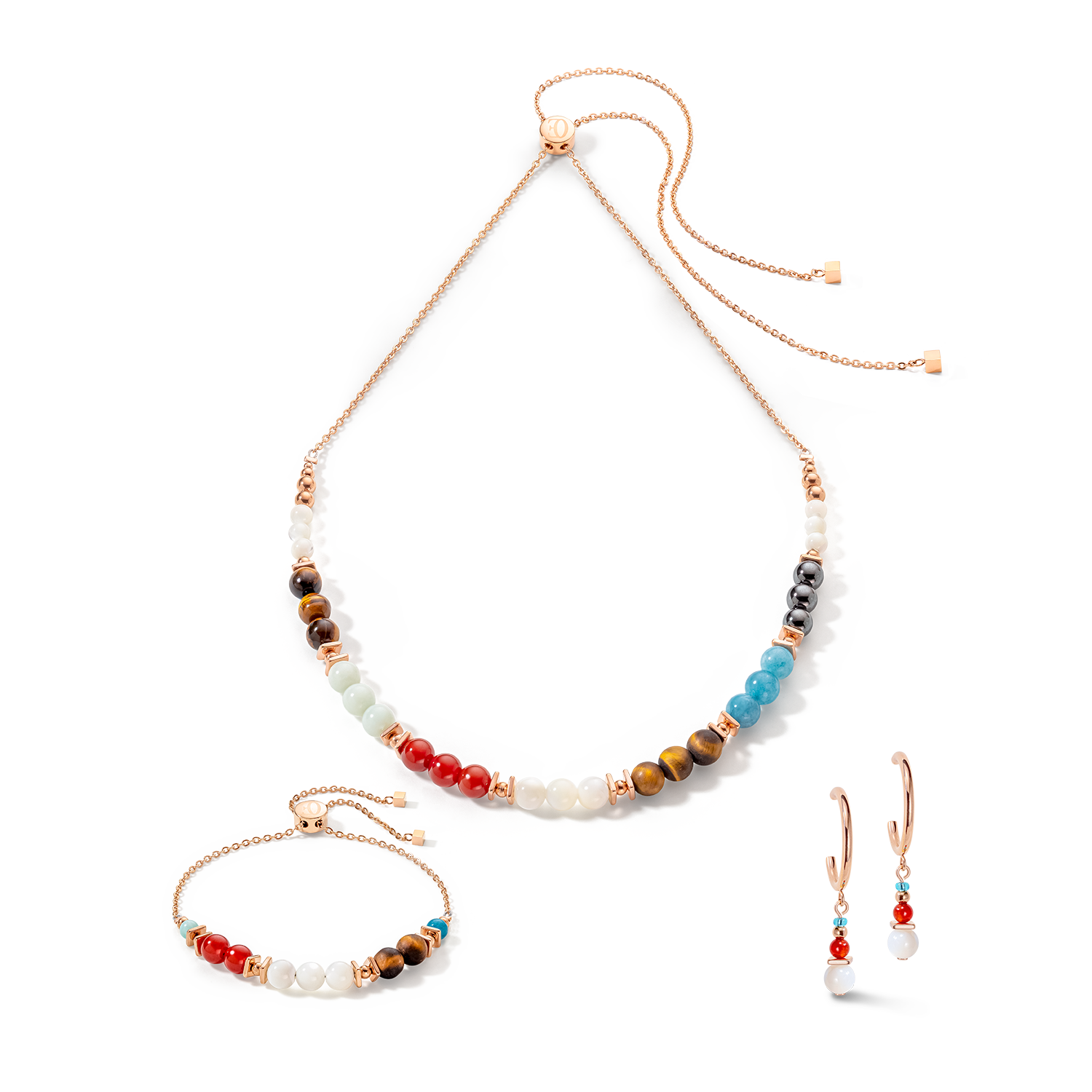 Boucles d'oreille Harmony Precious & Slider Closure multicolor Boho