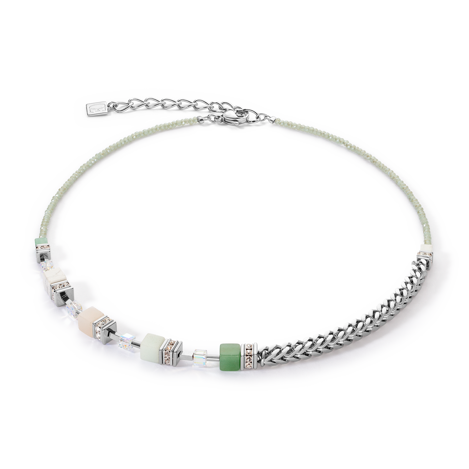 Collier GeoCUBE® Precious Fusion Chunky Chain vert clair