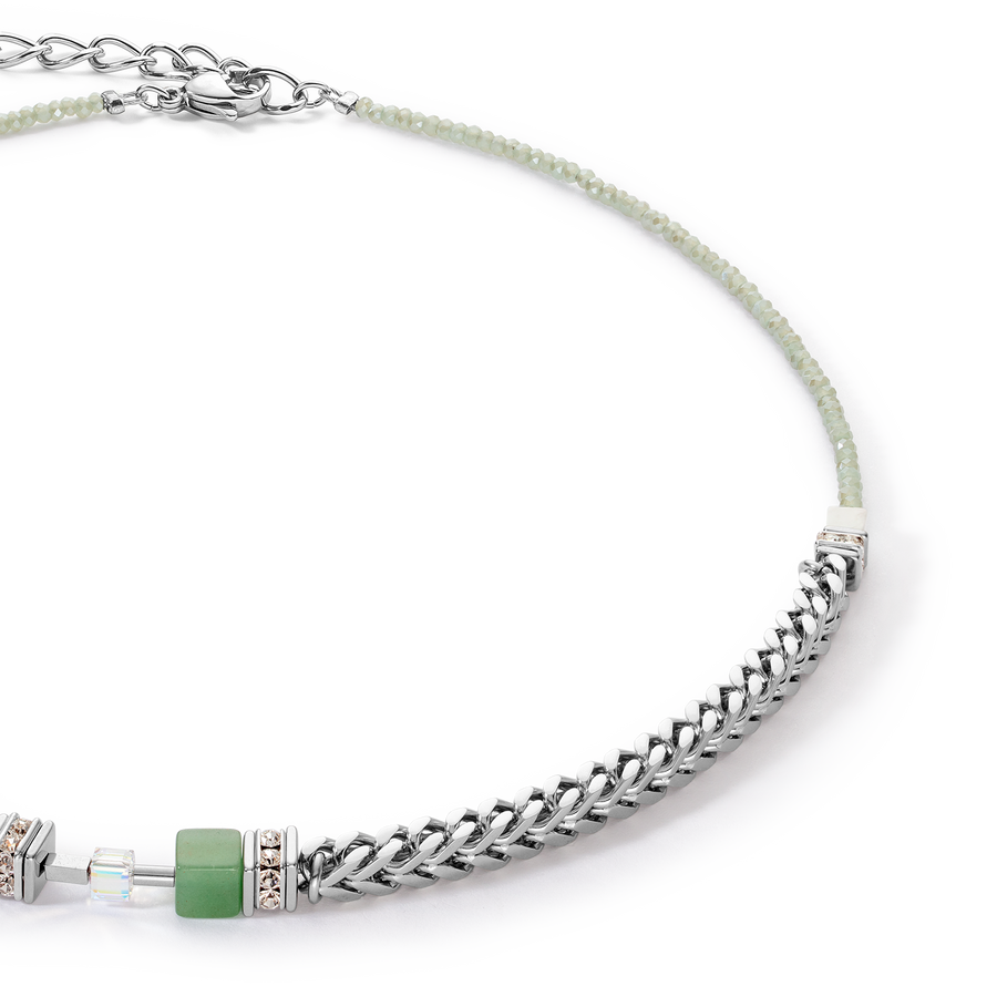 Collier GeoCUBE® Precious Fusion Chunky Chain vert clair