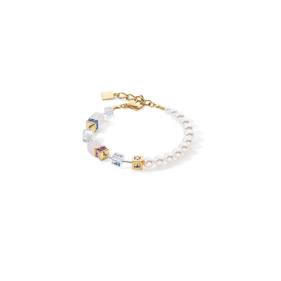 Bracelet GeoCUBE® Precious Fusion Pearls blanc