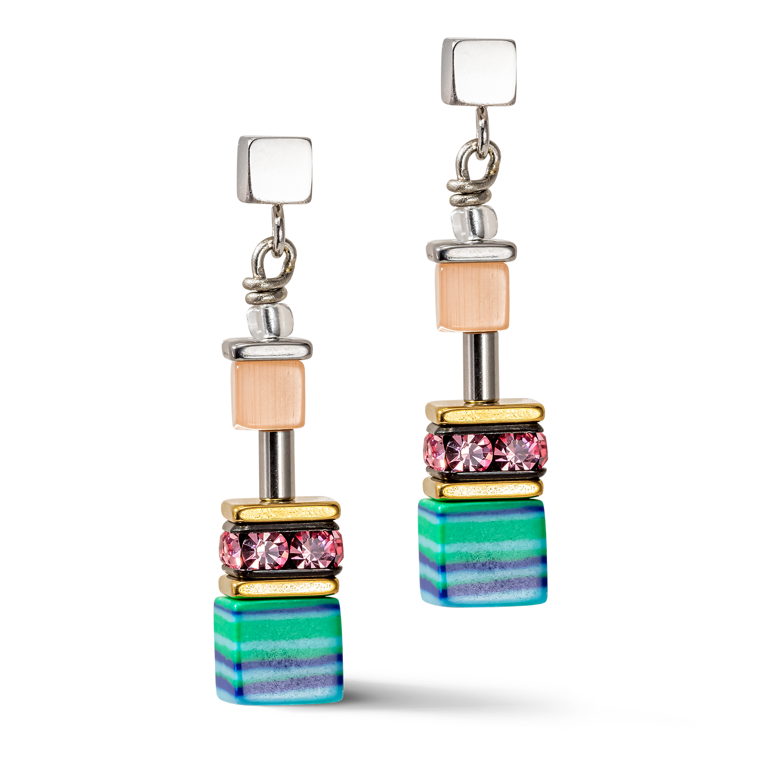 Boucles d'oreille GeoCUBE® Candy multicolour spring