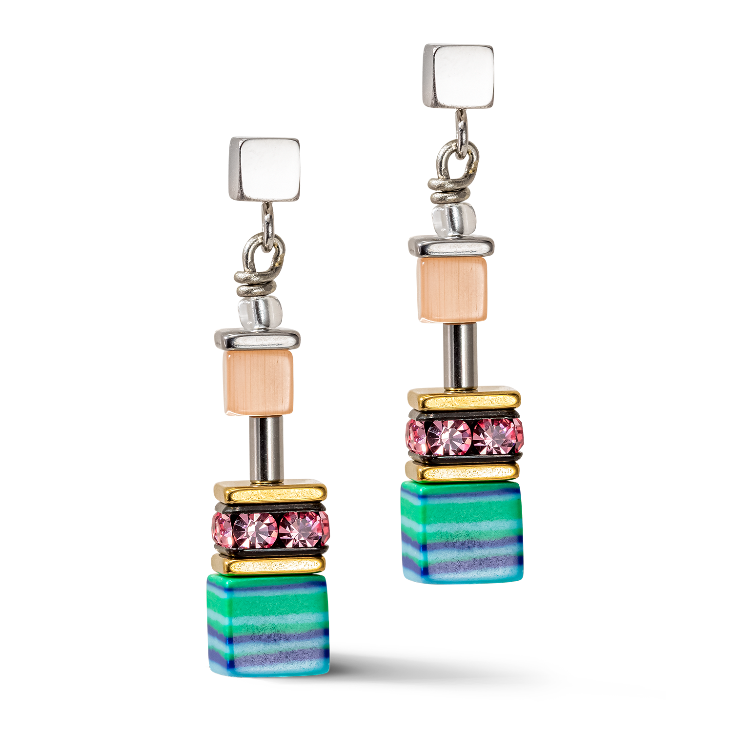 Boucles d'oreille GeoCUBE® Candy multicolour spring
