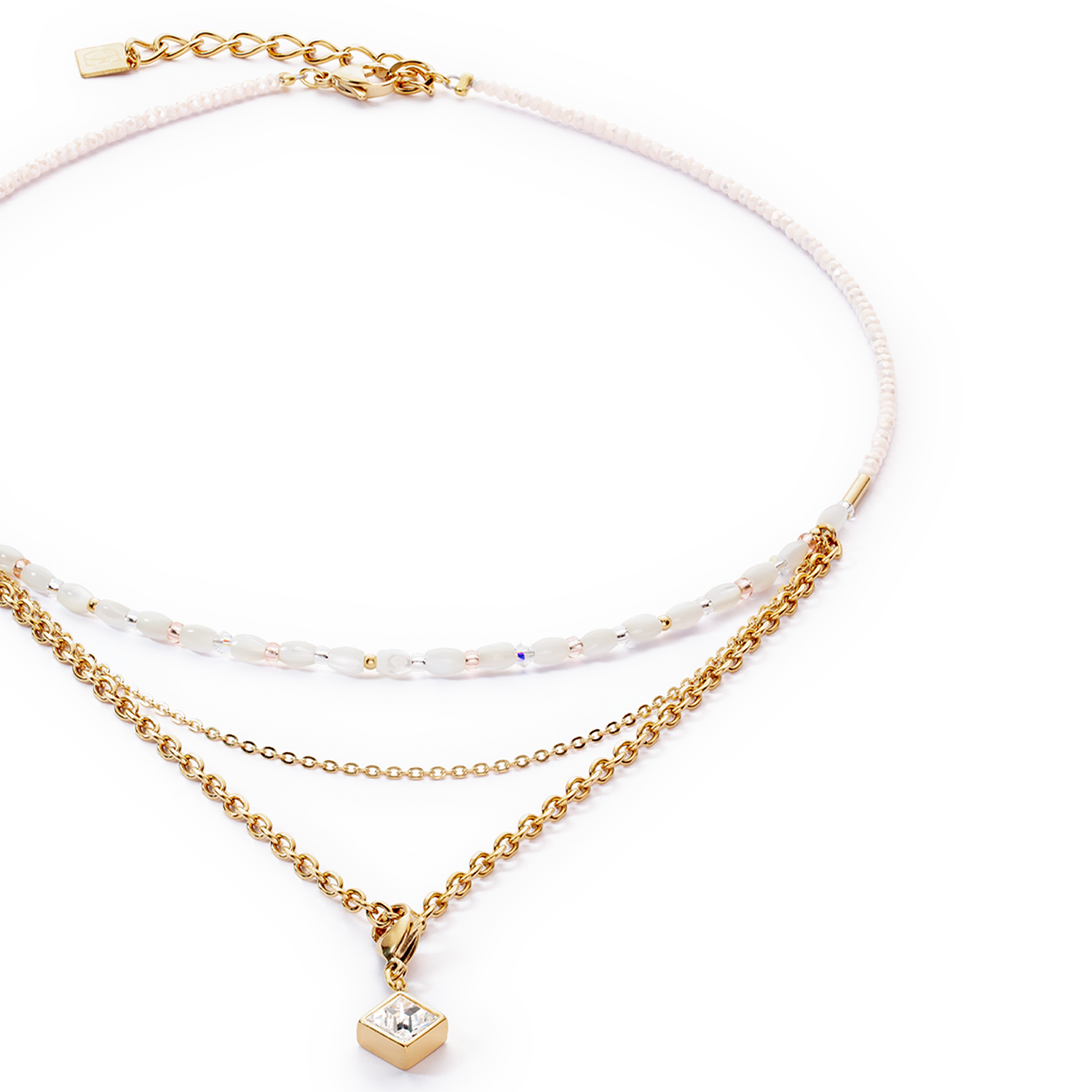 Collier Brilliant Square Layer or