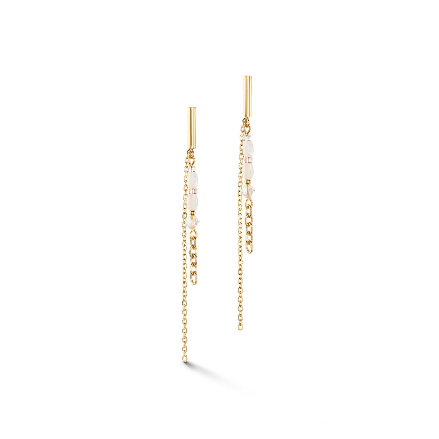 Boucles d'oreilles Brilliant Square Layer or